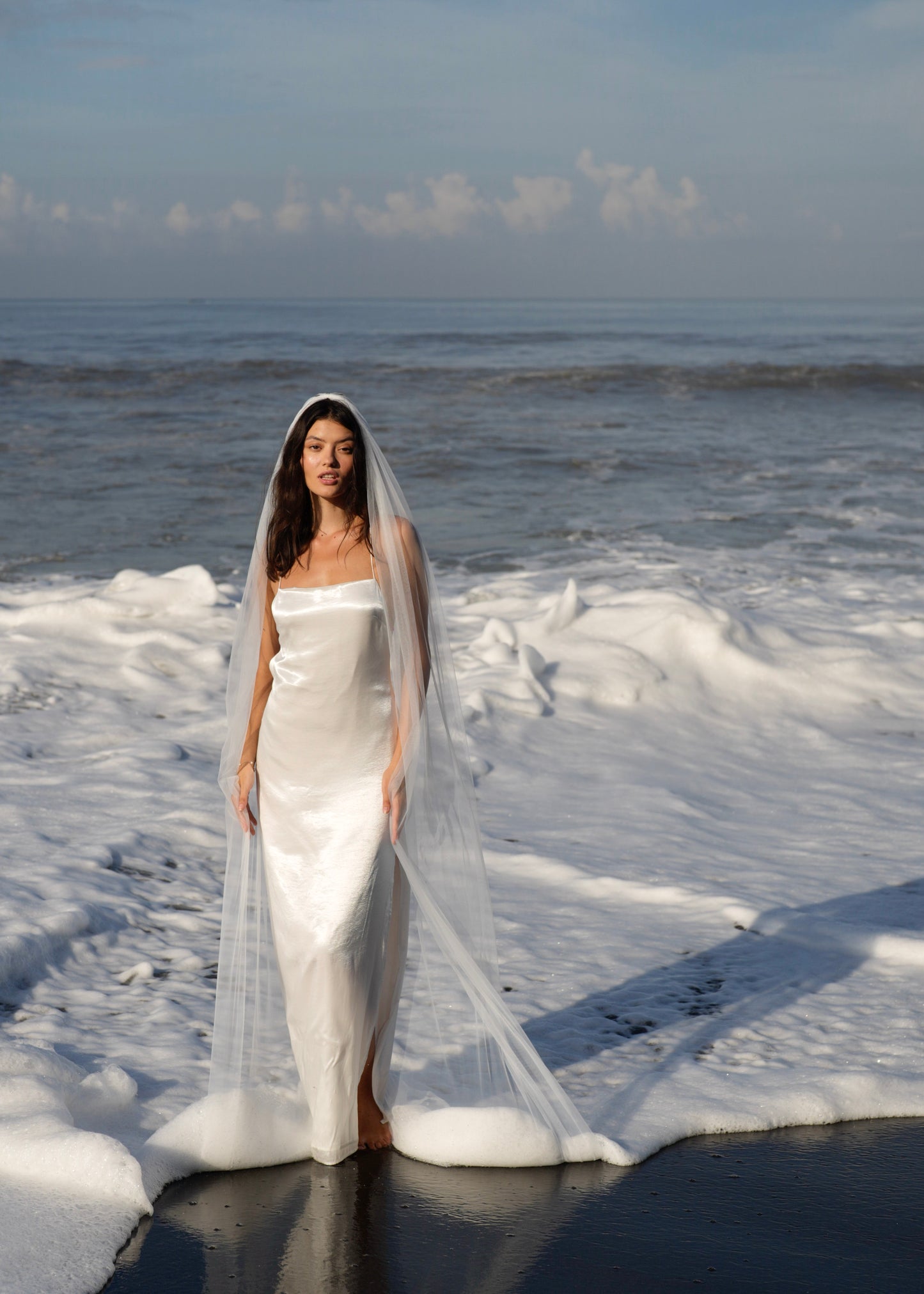 FOR KRISTINE SIMPLE PLAIN CLASSIC VEIL, CATHEDRAL LENGTH, SINGLE TIER