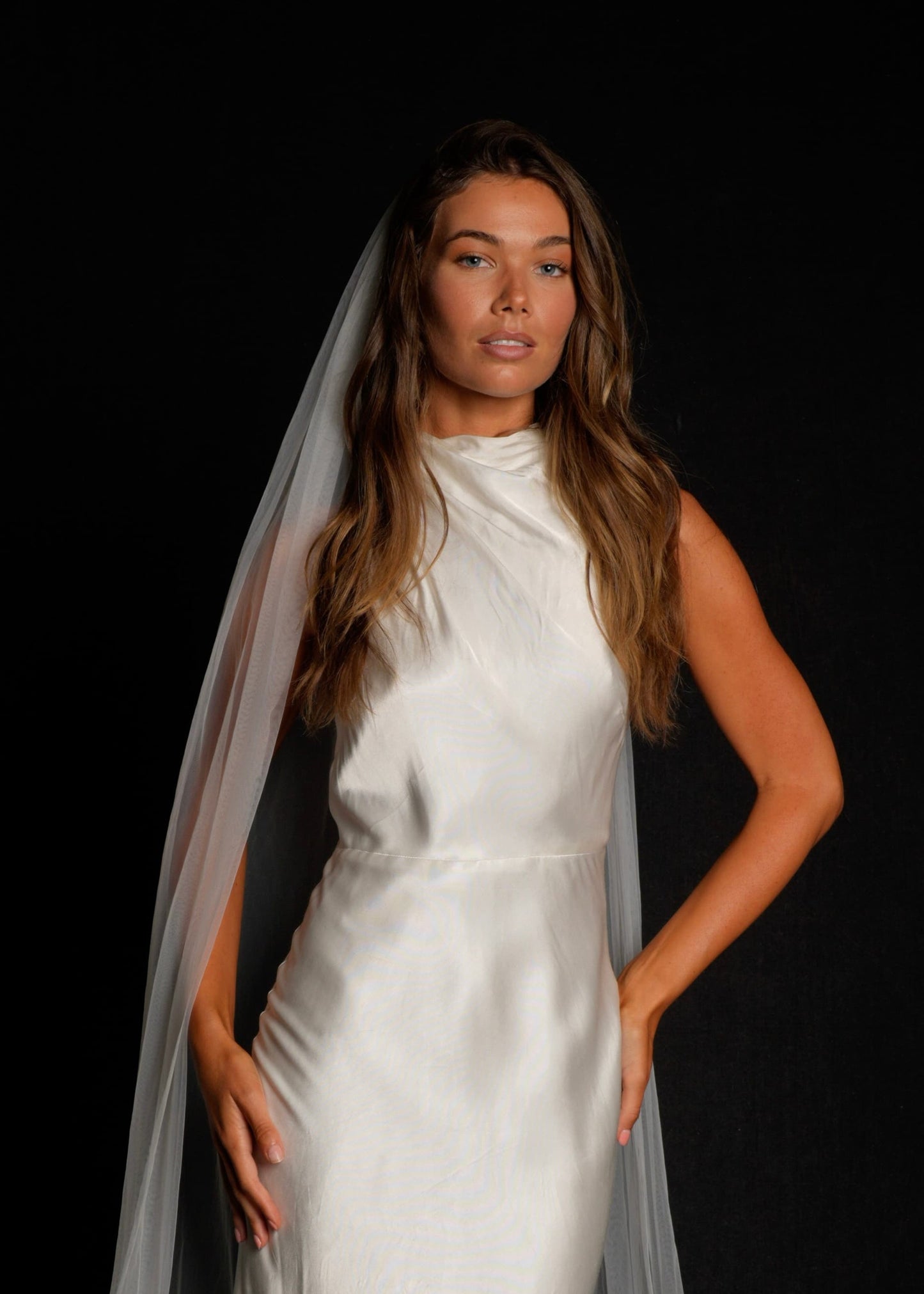 SIMPLE PLAIN CLASSIC VEIL, CATHEDRAL LENGTH, SINGLE TIER