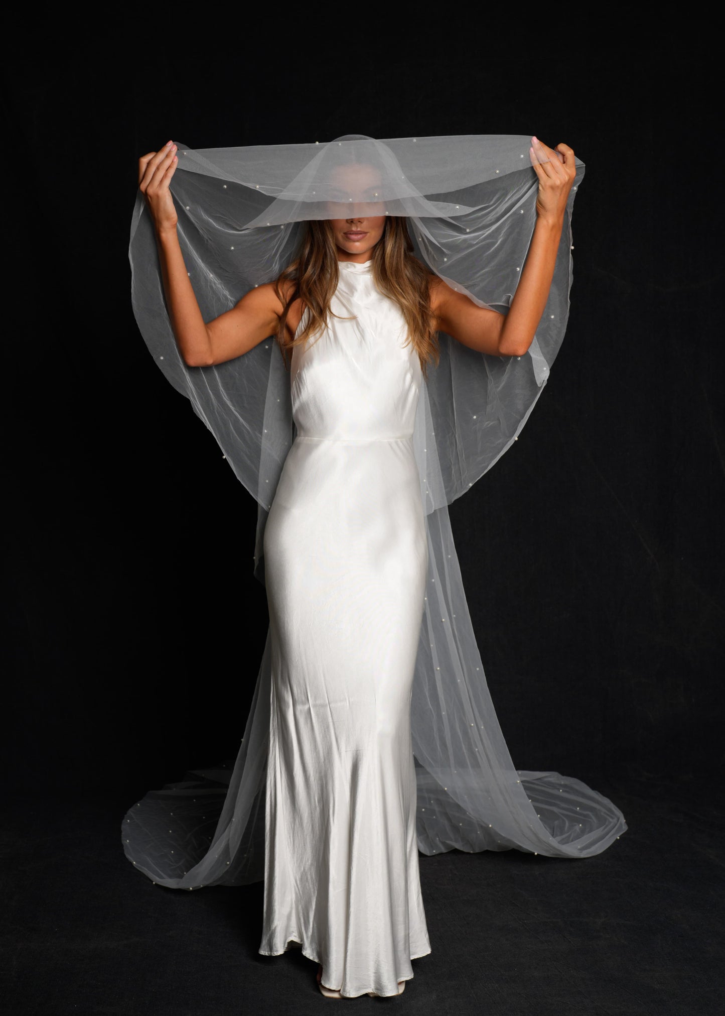 PEARL VEIL, TWO TIER, CATHEDRAL LENGTH