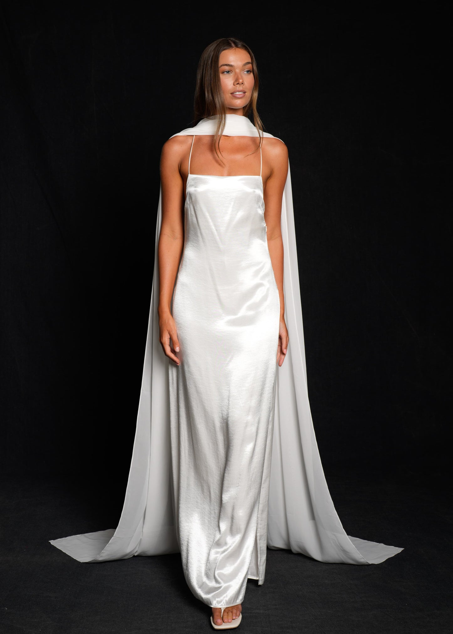 BRIDAL CHIFFON NECK SCARF