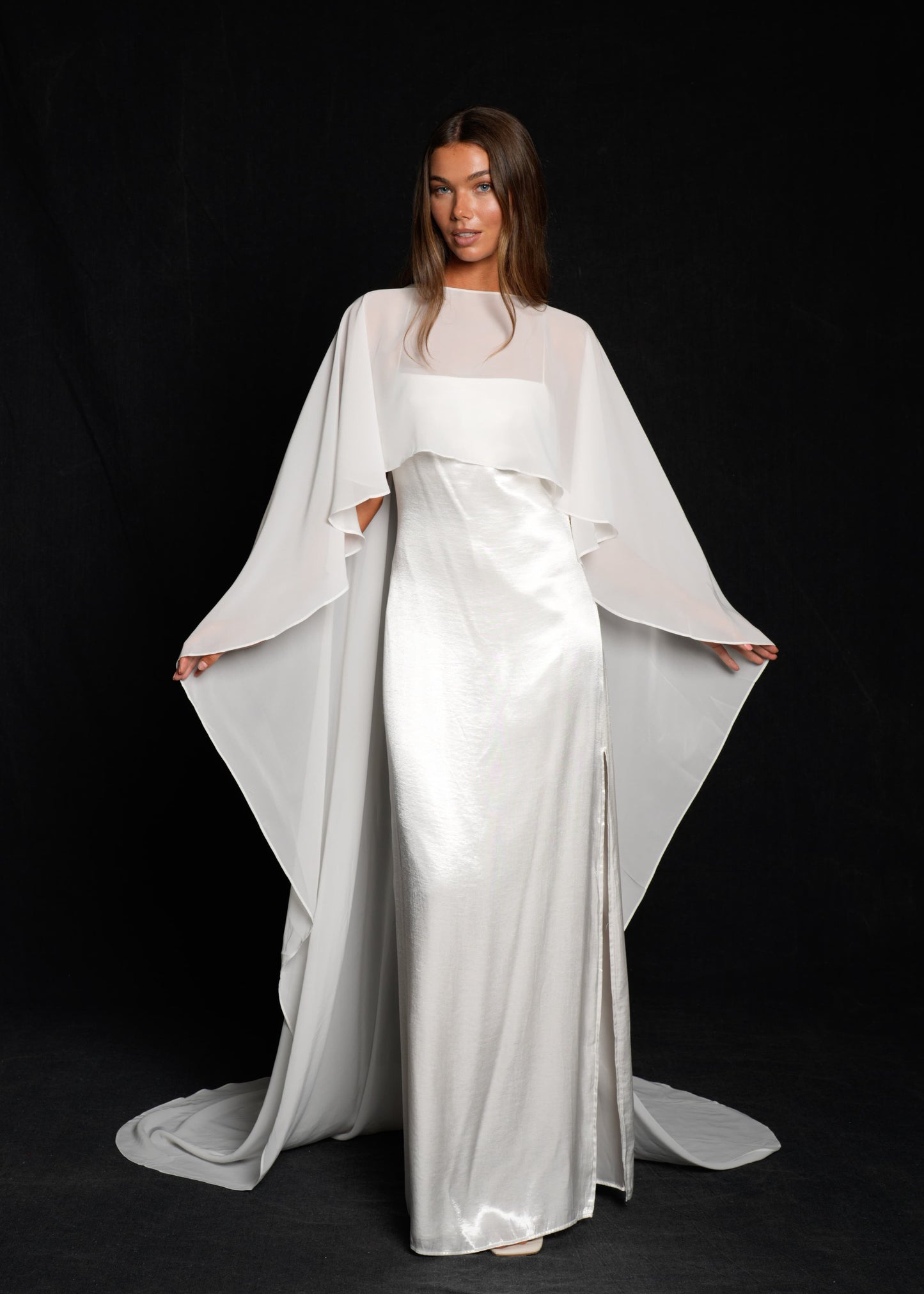 BRIDAL CHIFFON CAPE