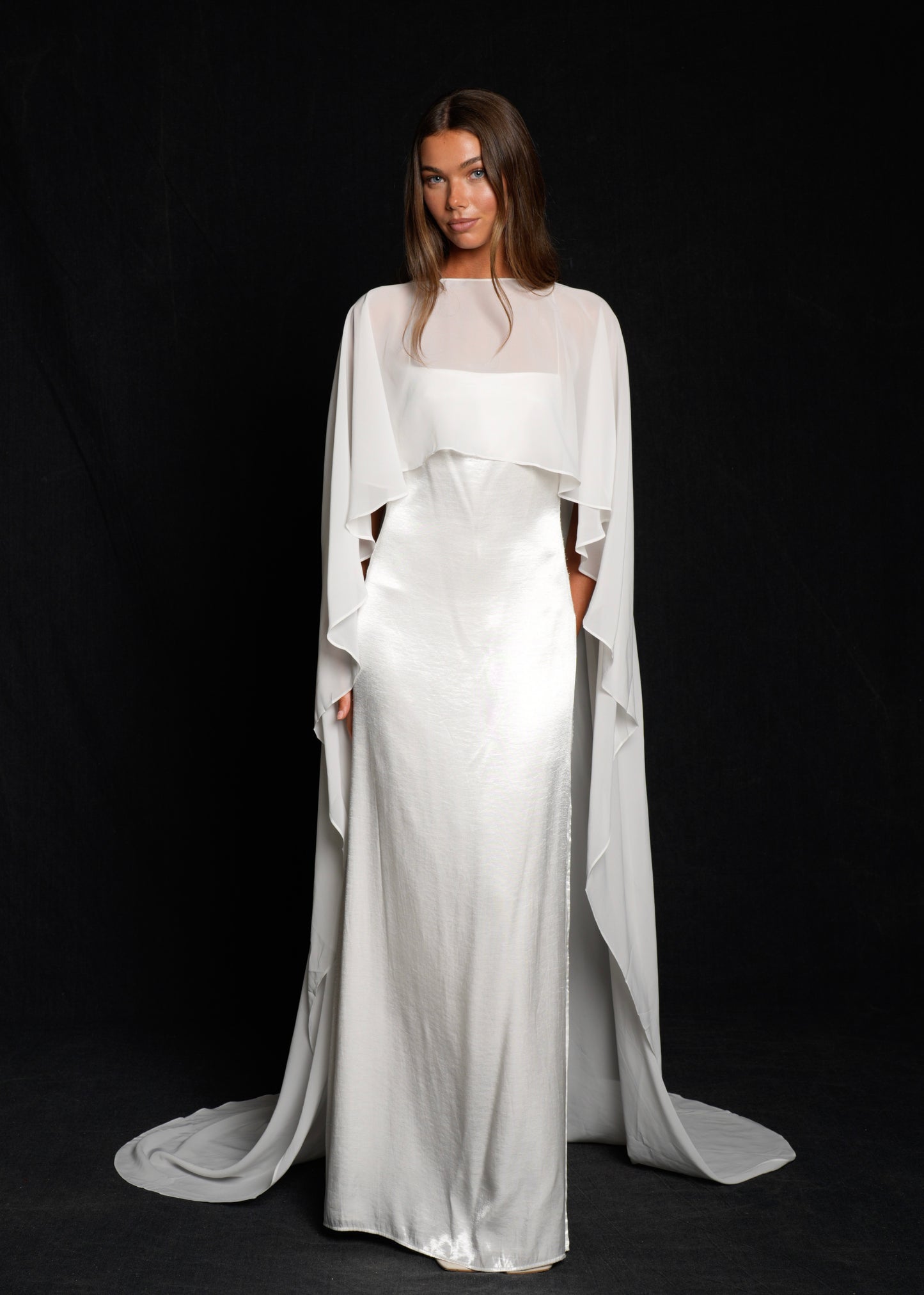 BRIDAL CHIFFON CAPE