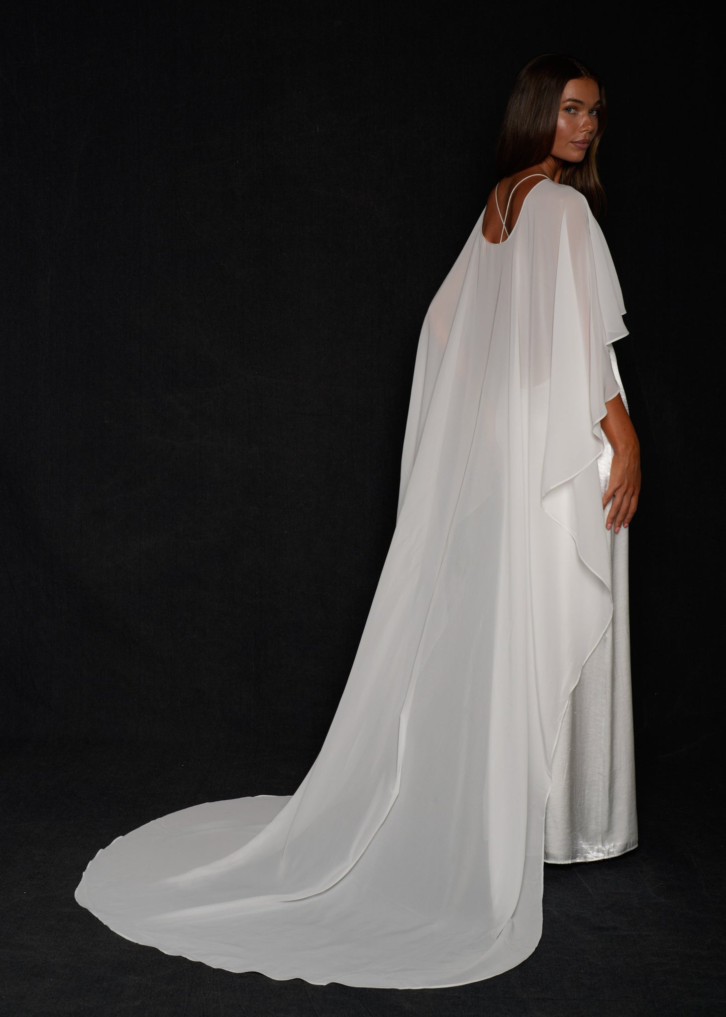 BRIDAL CHIFFON CAPE