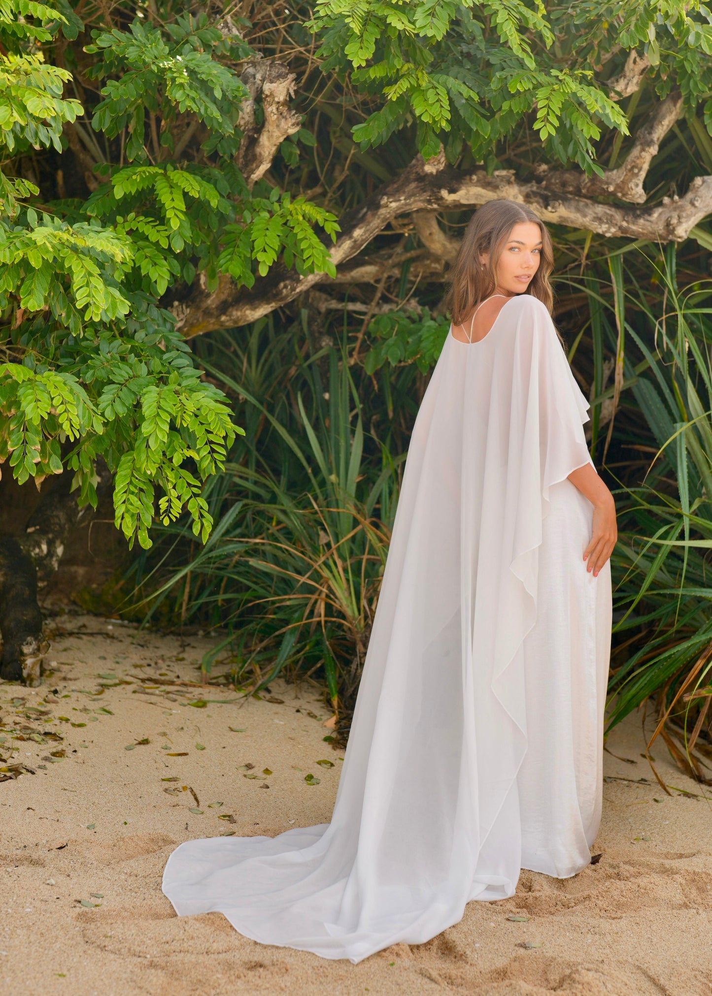 BRIDAL CHIFFON CAPE
