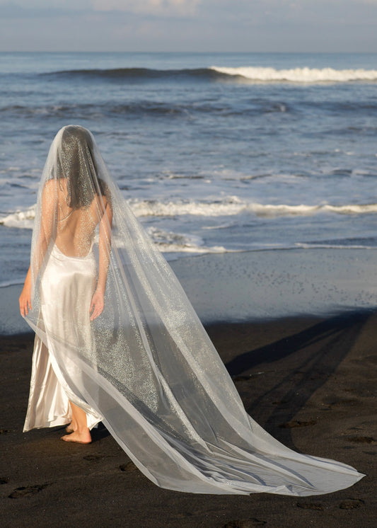 GLITTER VEIL, CATHEDRAL LENGTH, SINGLE TIER