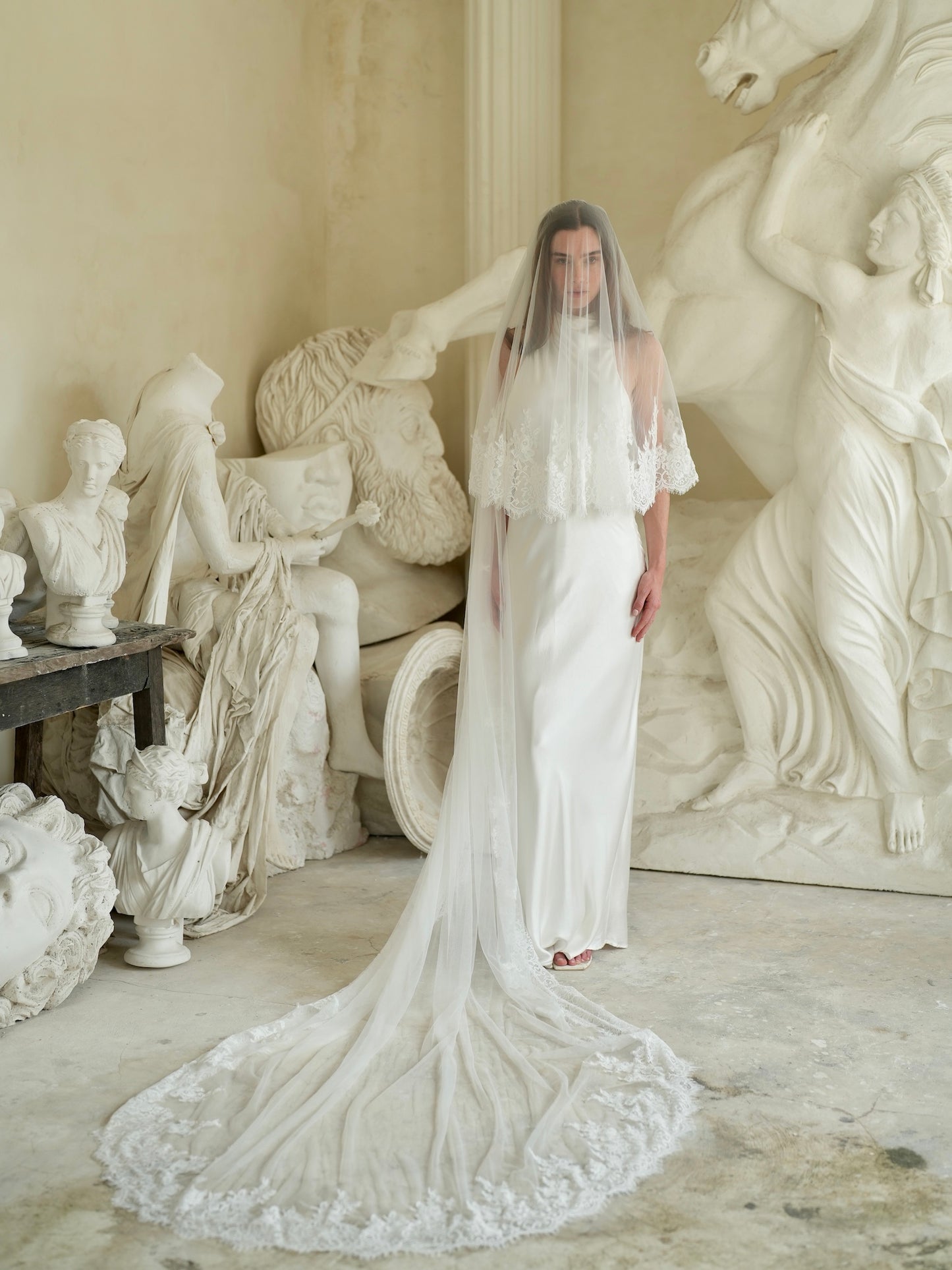 ROYAL LACE VEIL, TWO TIER, CATHEDRAL LENGTH