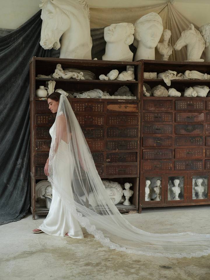 Lace Veil, Single Tier, Cathedral Length