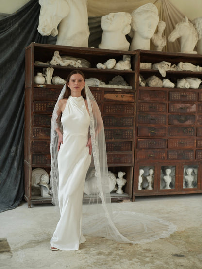 For Emily -Lace Veil, Single Tier, Cathedral Length