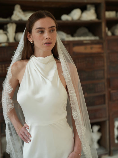 For Emily -Lace Veil, Single Tier, Cathedral Length