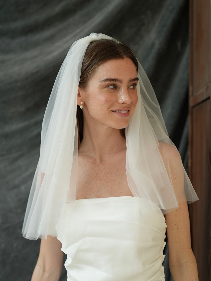 Mini two tier bachelorette veil
