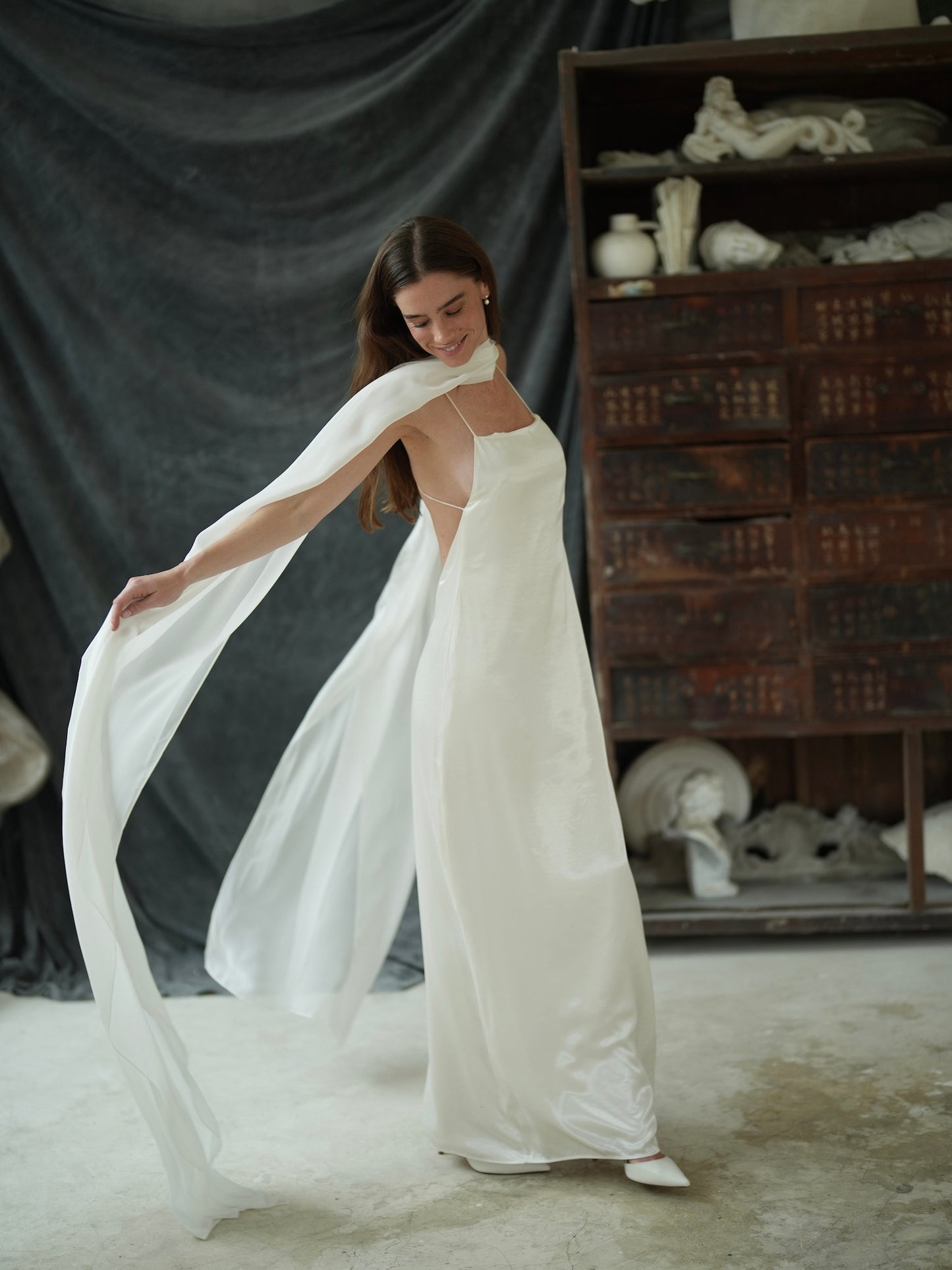 Bridal Chiffon Neck Scarf