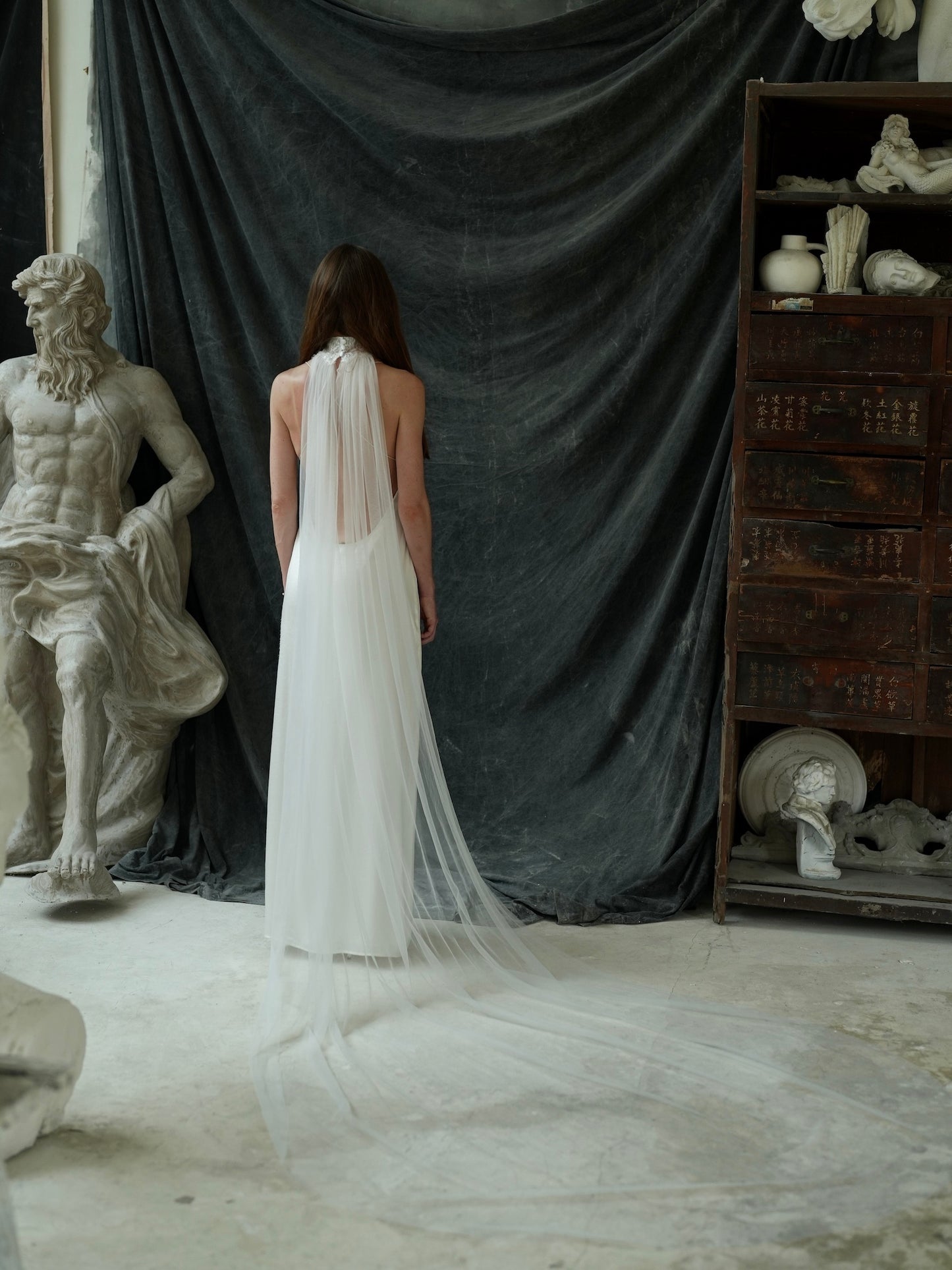 Chantilly Lace Choker with Tulle Wings