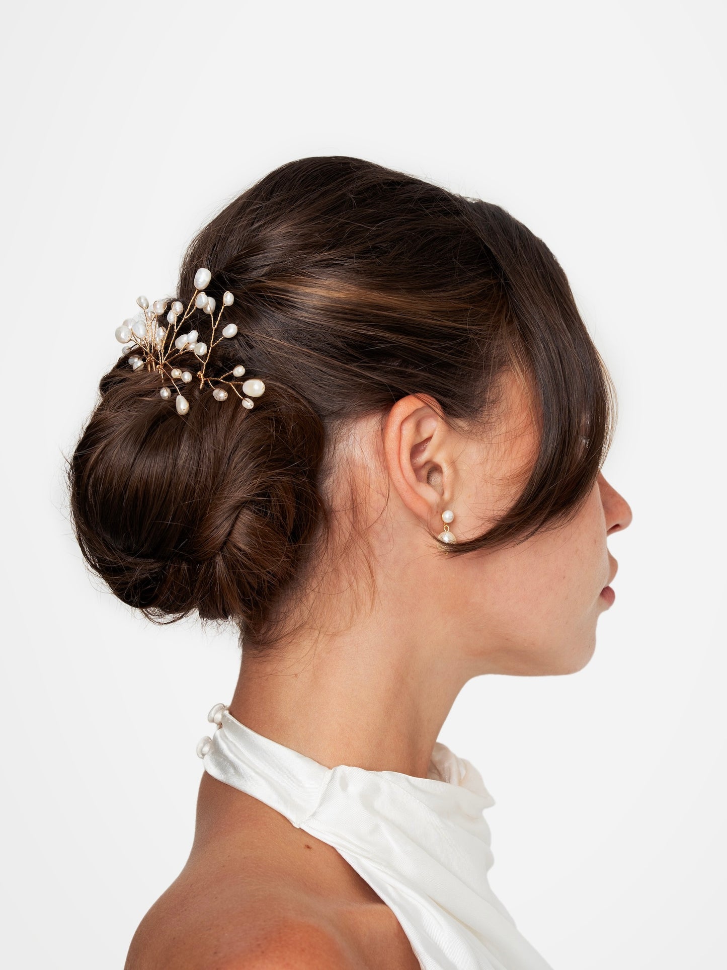 Baby's-Breath Pearl Hairpins, Set of 3
