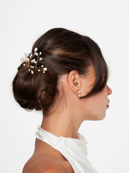 Baby's-Breath Pearl Hairpins, Set of 3