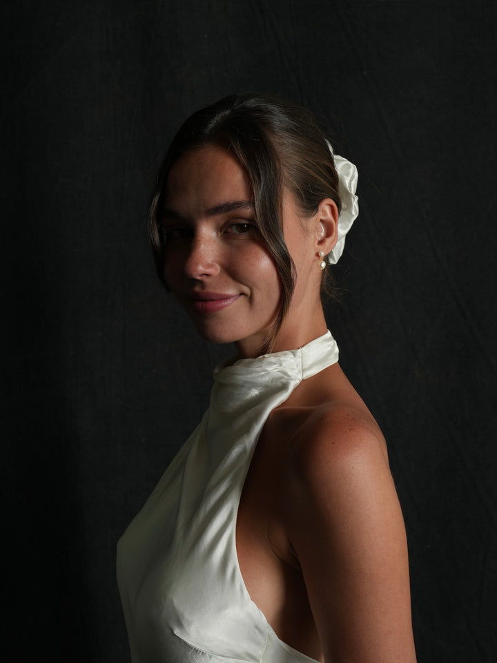 Bridal Mulberry Silk Scrunchie