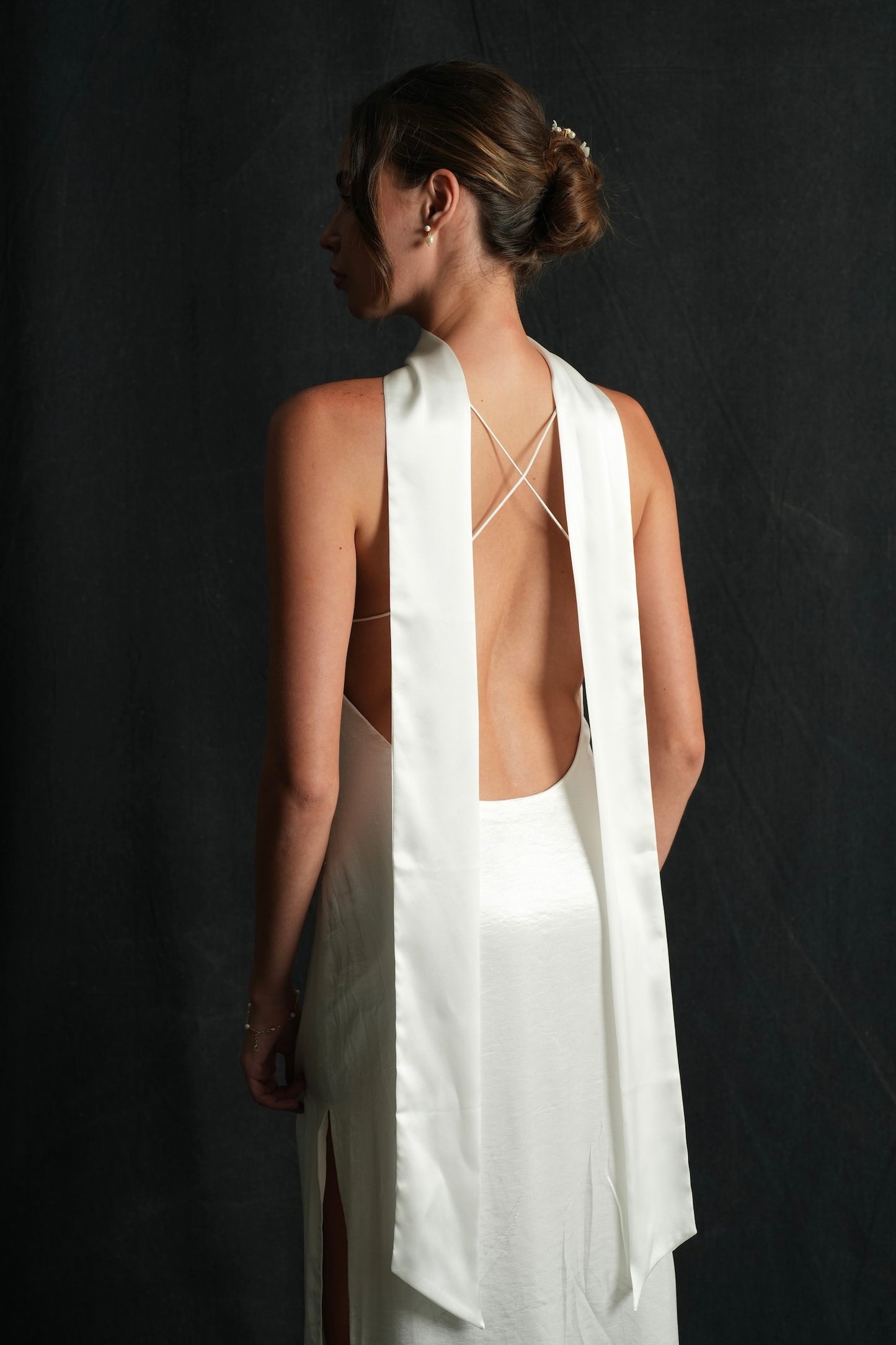 Mulberry Silk Fingertip Bridal Neck Scarf