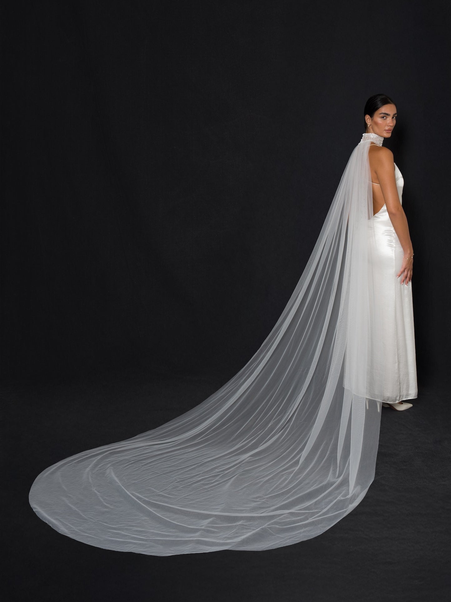 Chantilly Lace Choker with Tulle Wings