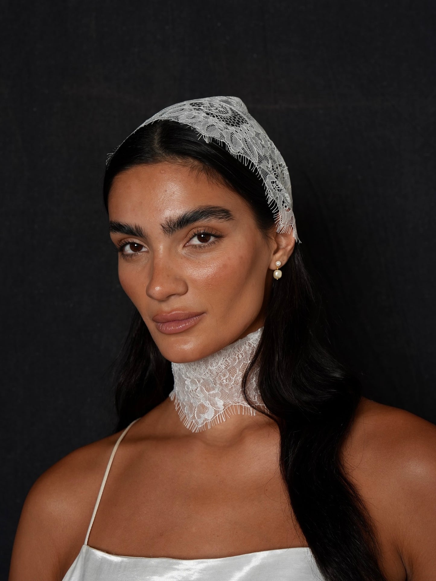Bridal Lace Headscarf & Neck Scarf