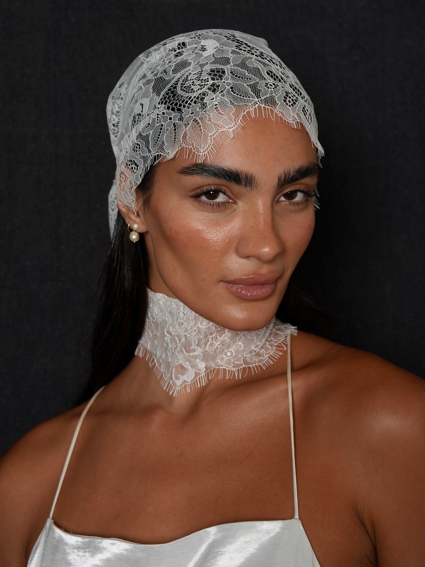 Bridal Lace Headscarf & Neck Scarf