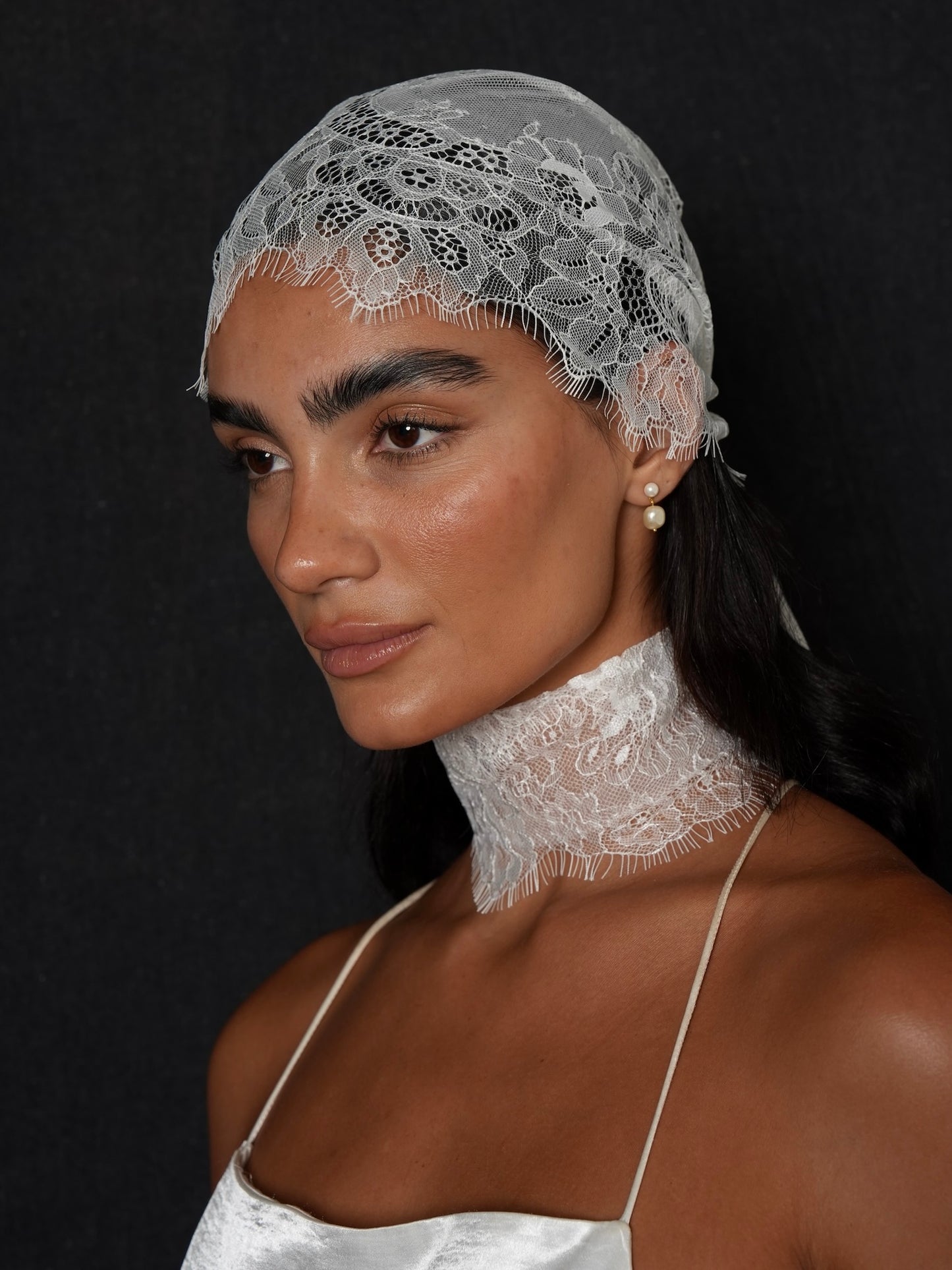 Bridal Lace Headscarf & Neck Scarf