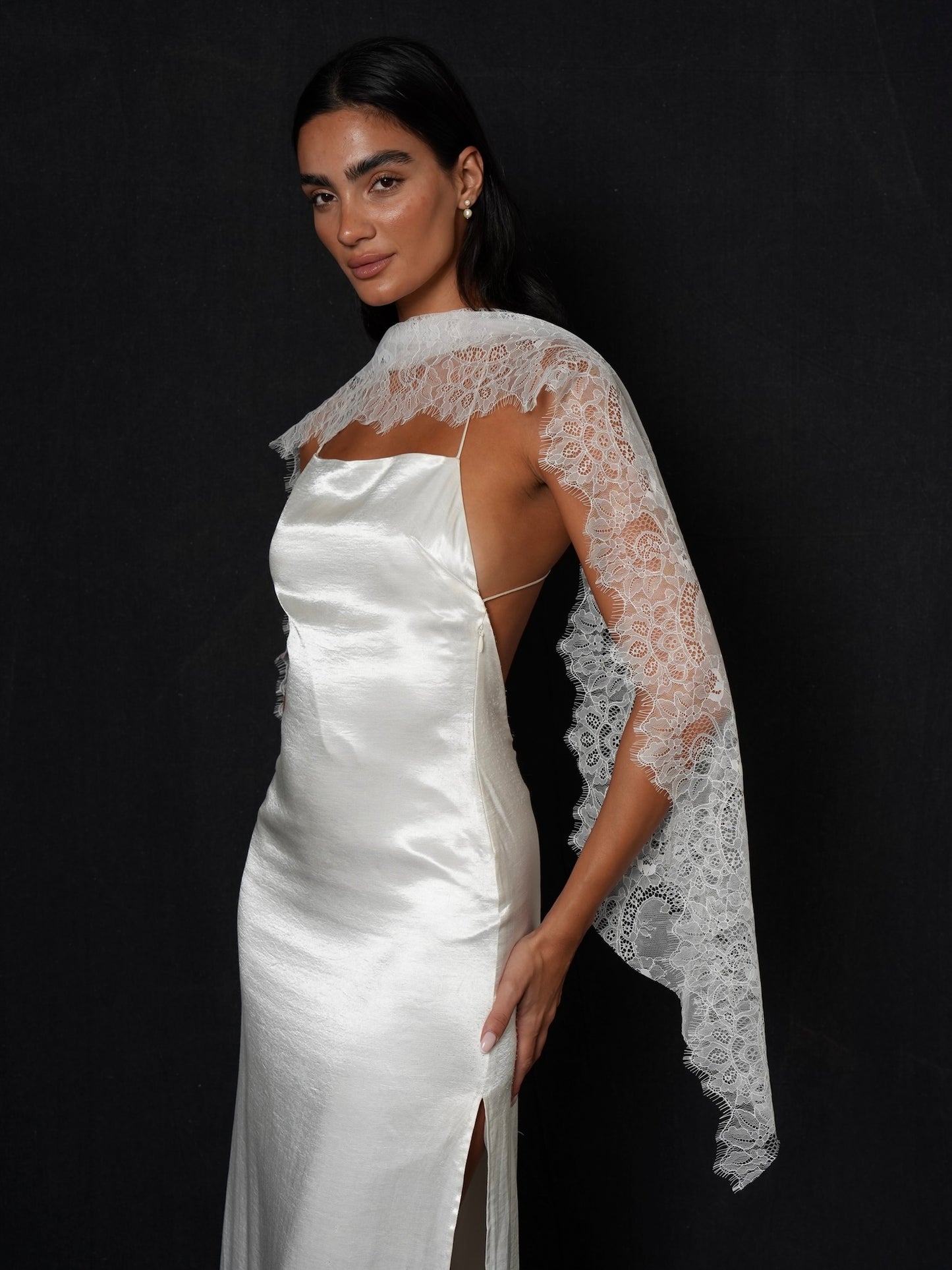 Bridal Lace Headscarf & Neck Scarf