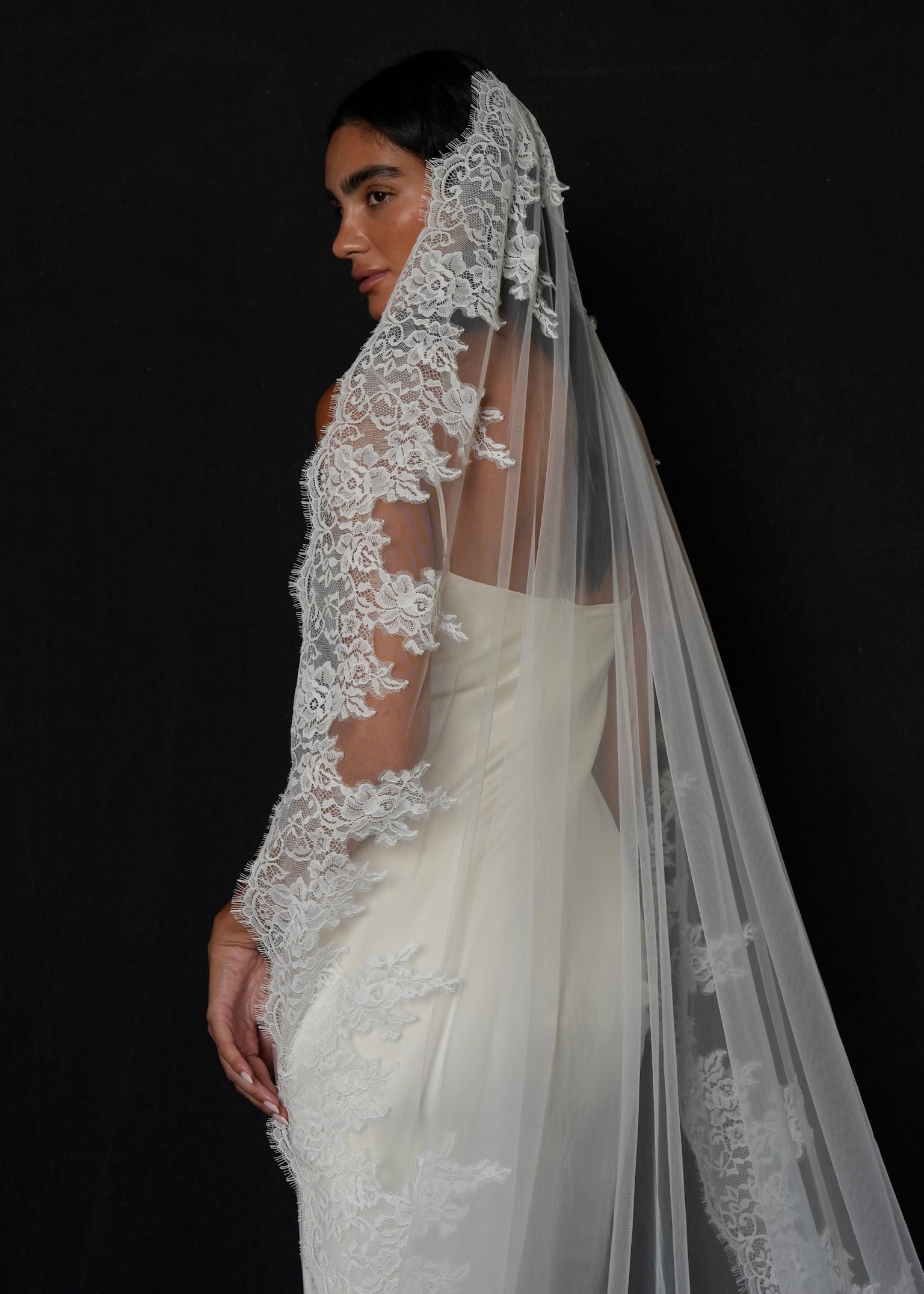 what veil to wear with a lace dress Is a Lace Dress with a Lace Veil too Much? One Blushing Bride Custom Wedding Veils