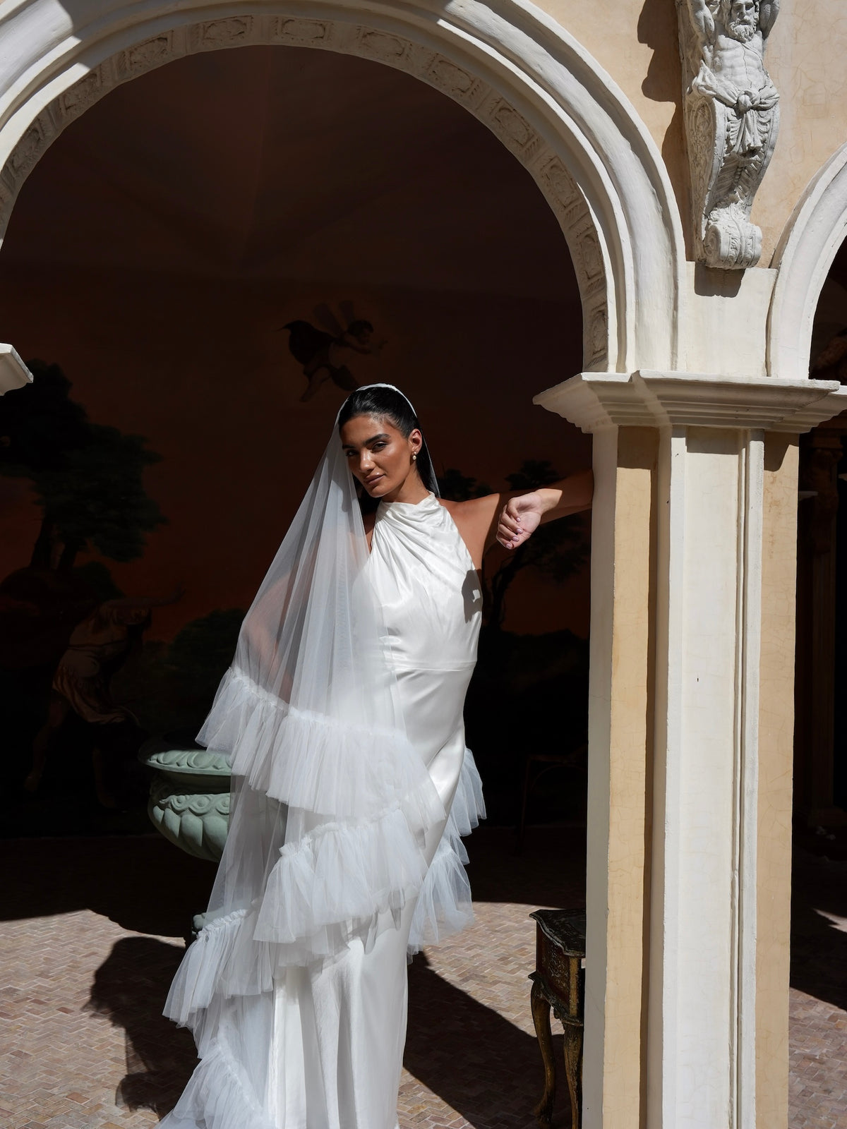 Ruffle Edge Veil, Two Tier, Cathedral Length
