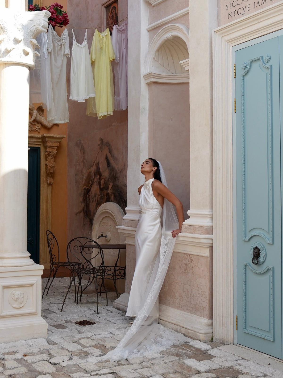 Partial Royal Lace Veil, Single Tier, Cathedral Length