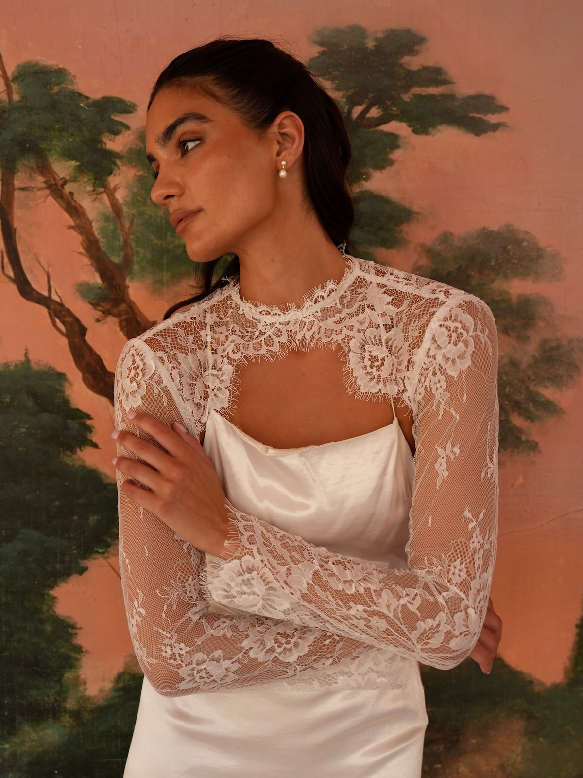 Floral Chantilly Lace Bolero