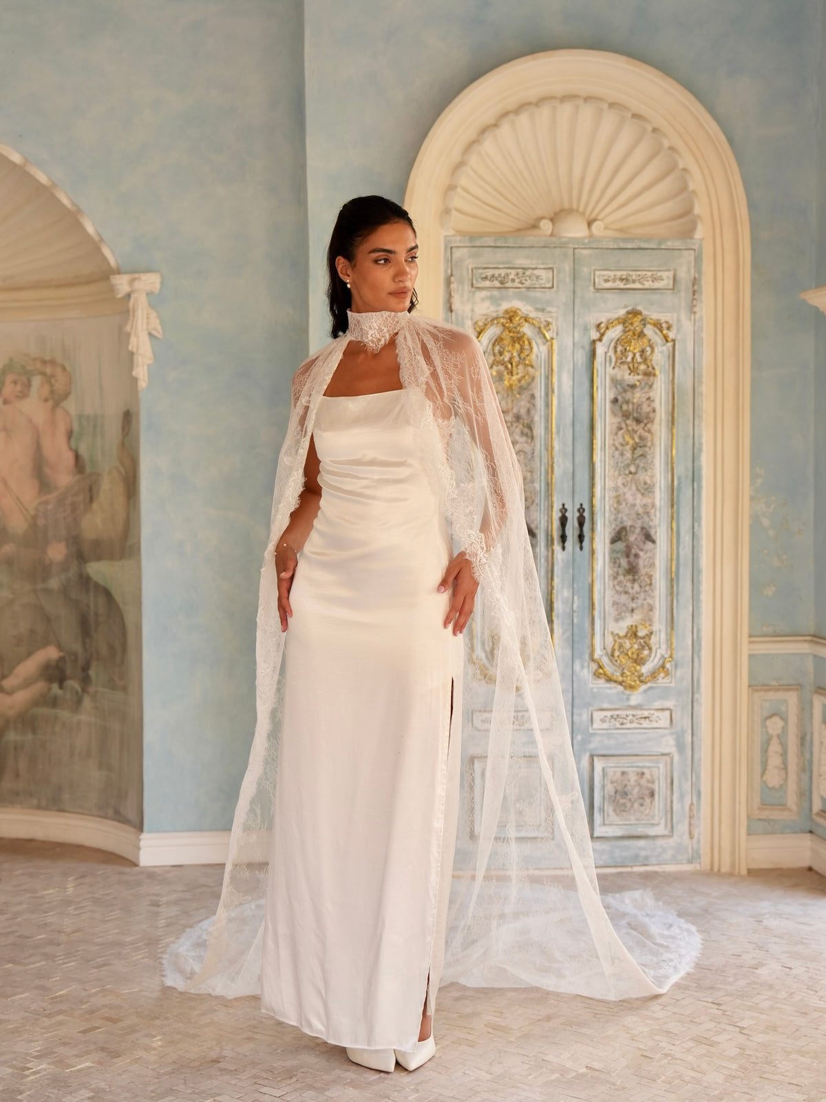 Chantilly Lace Choker with All Over Lace Wings
