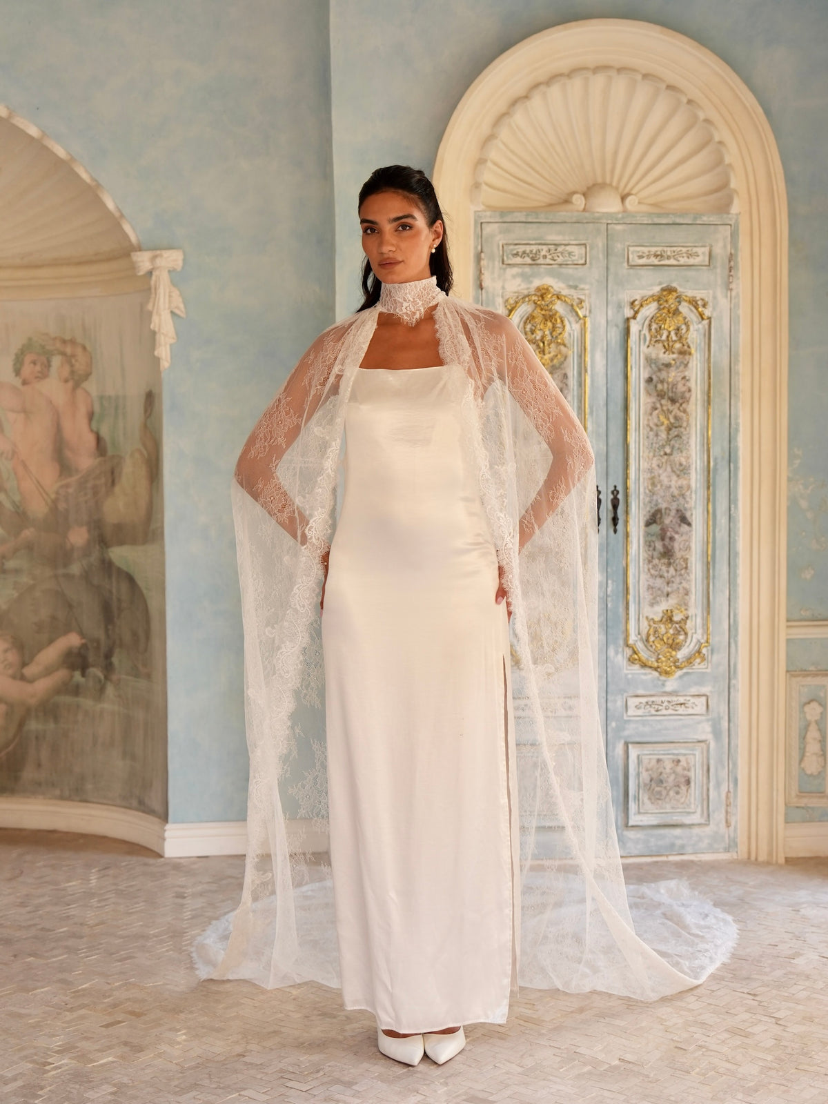 Chantilly Lace Choker with All Over Lace Wings