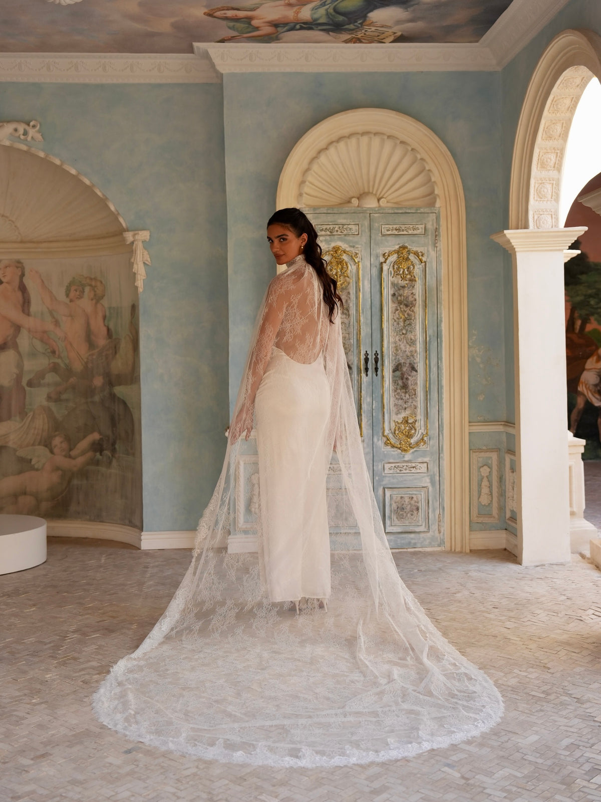 Chantilly Lace Choker with All Over Lace Wings