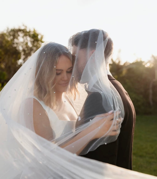 PEARL VEIL, TWO TIER, CATHEDRAL LENGTH