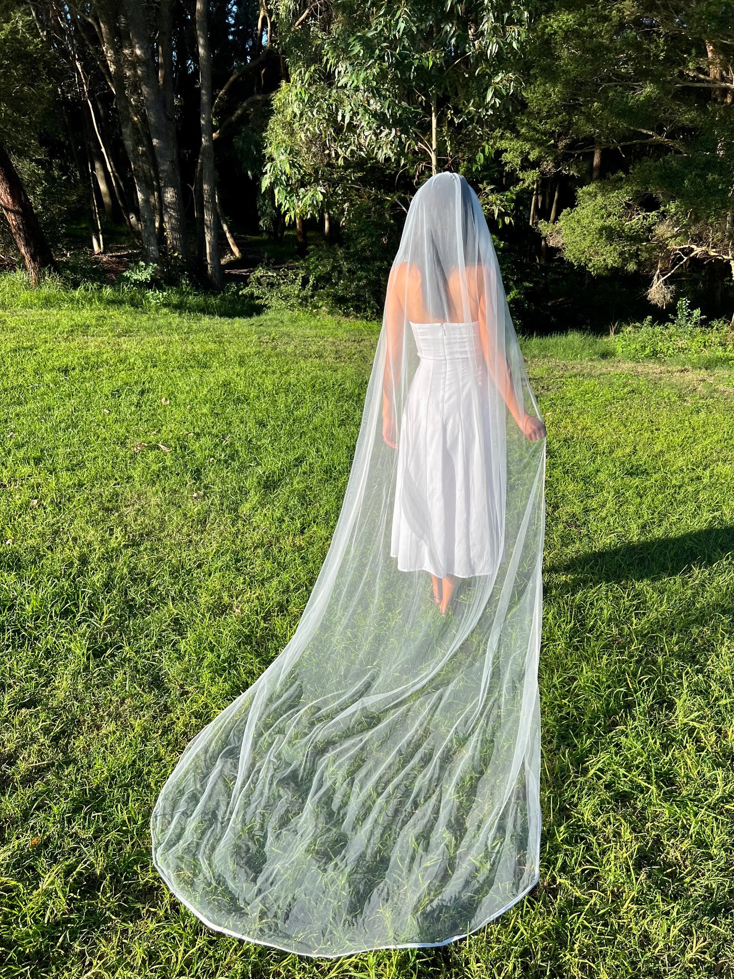 SATIN EDGE VEIL, SINGLE TIER, CATHEDRAL LENGTH