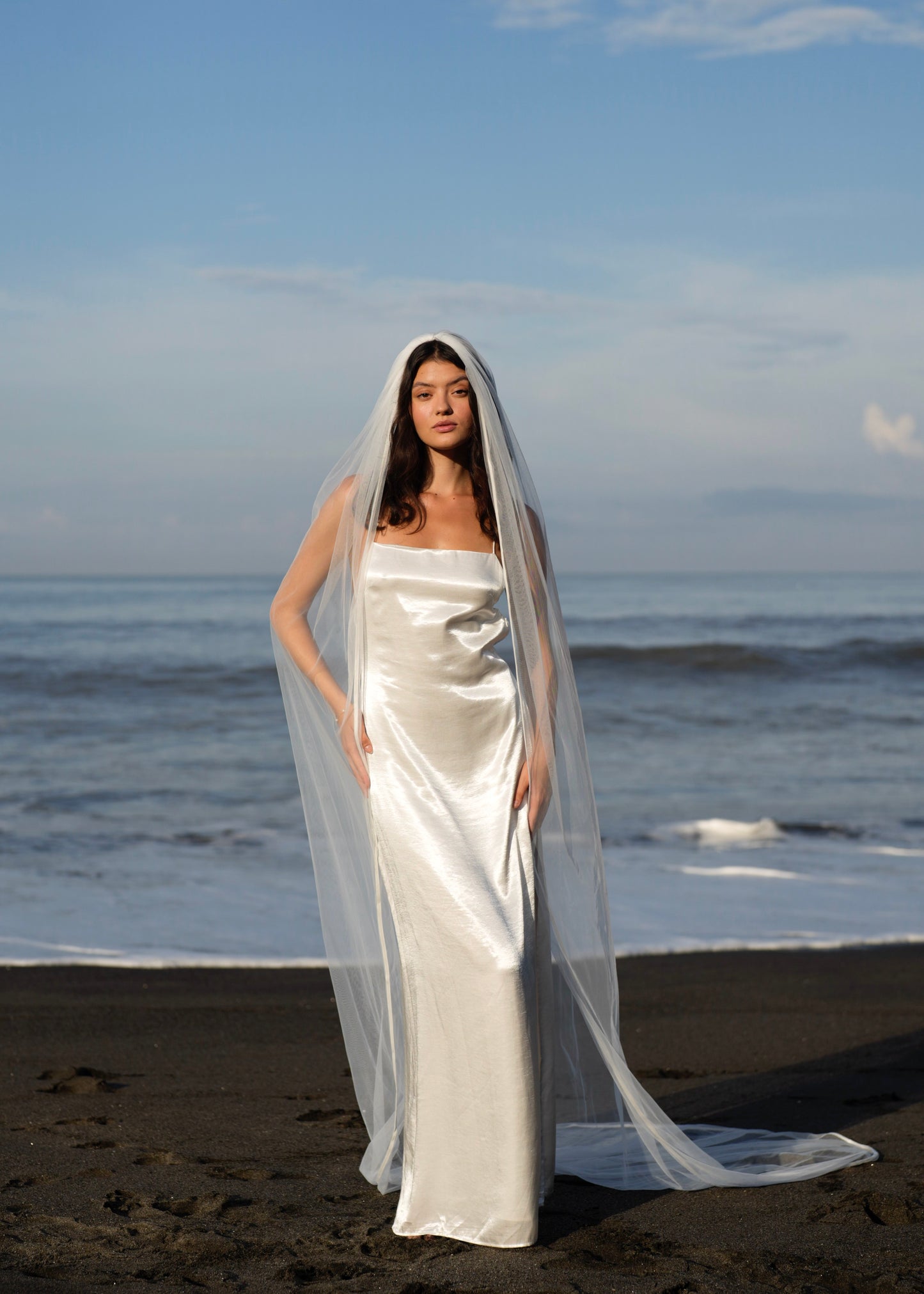 SATIN EDGE VEIL, SINGLE TIER, CATHEDRAL LENGTH