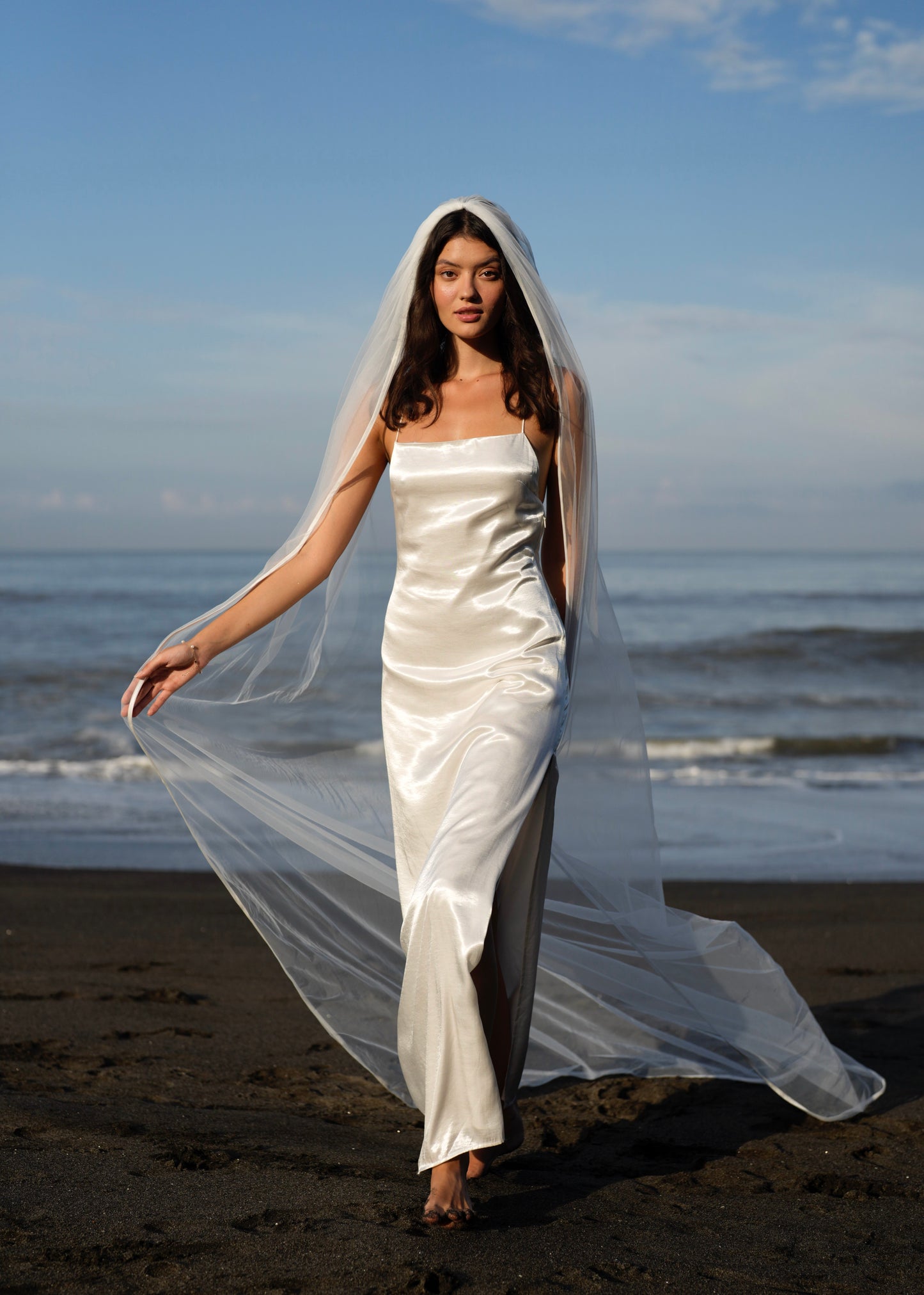 SATIN EDGE VEIL, SINGLE TIER, CATHEDRAL LENGTH