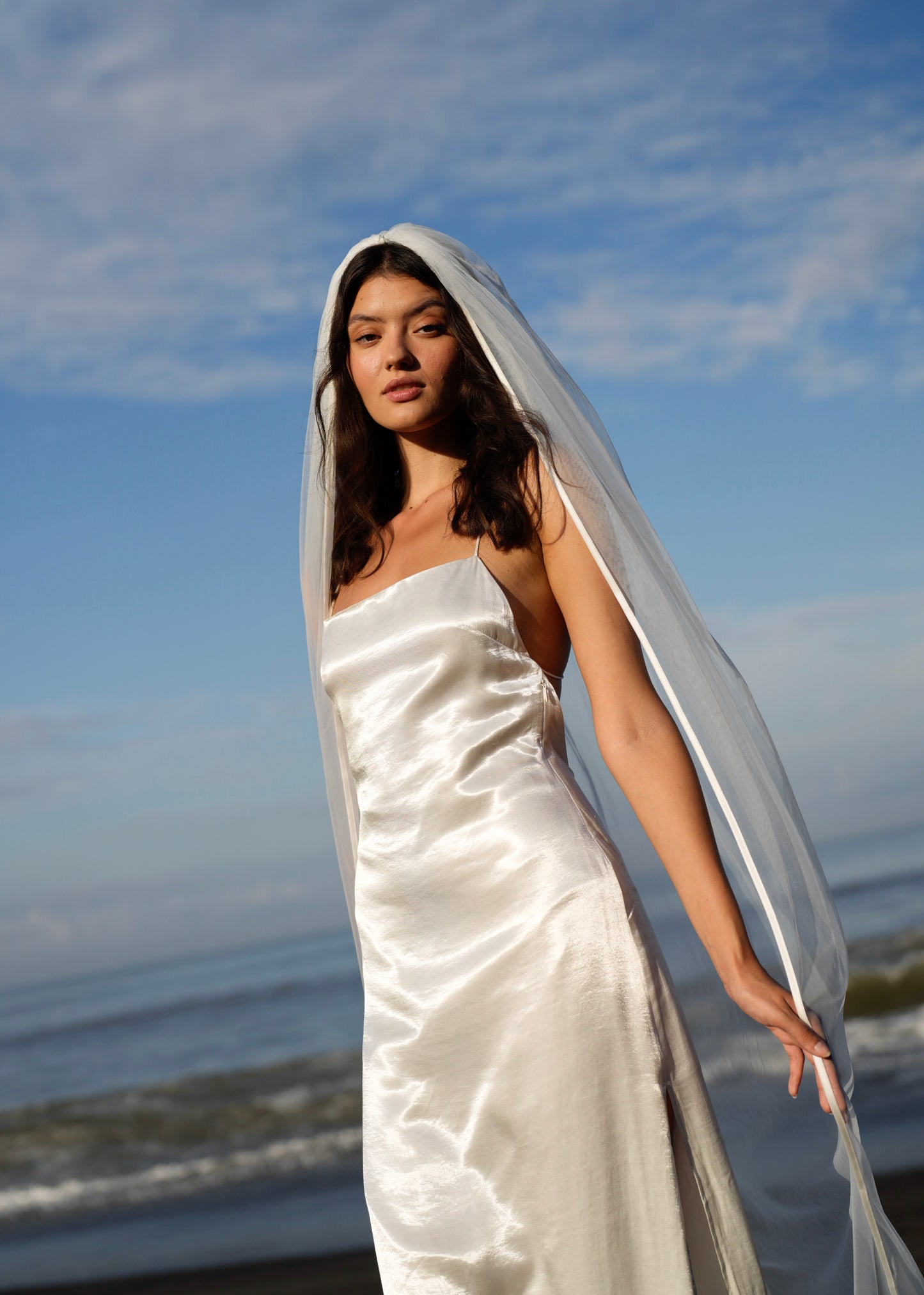SATIN EDGE VEIL, SINGLE TIER, CATHEDRAL LENGTH