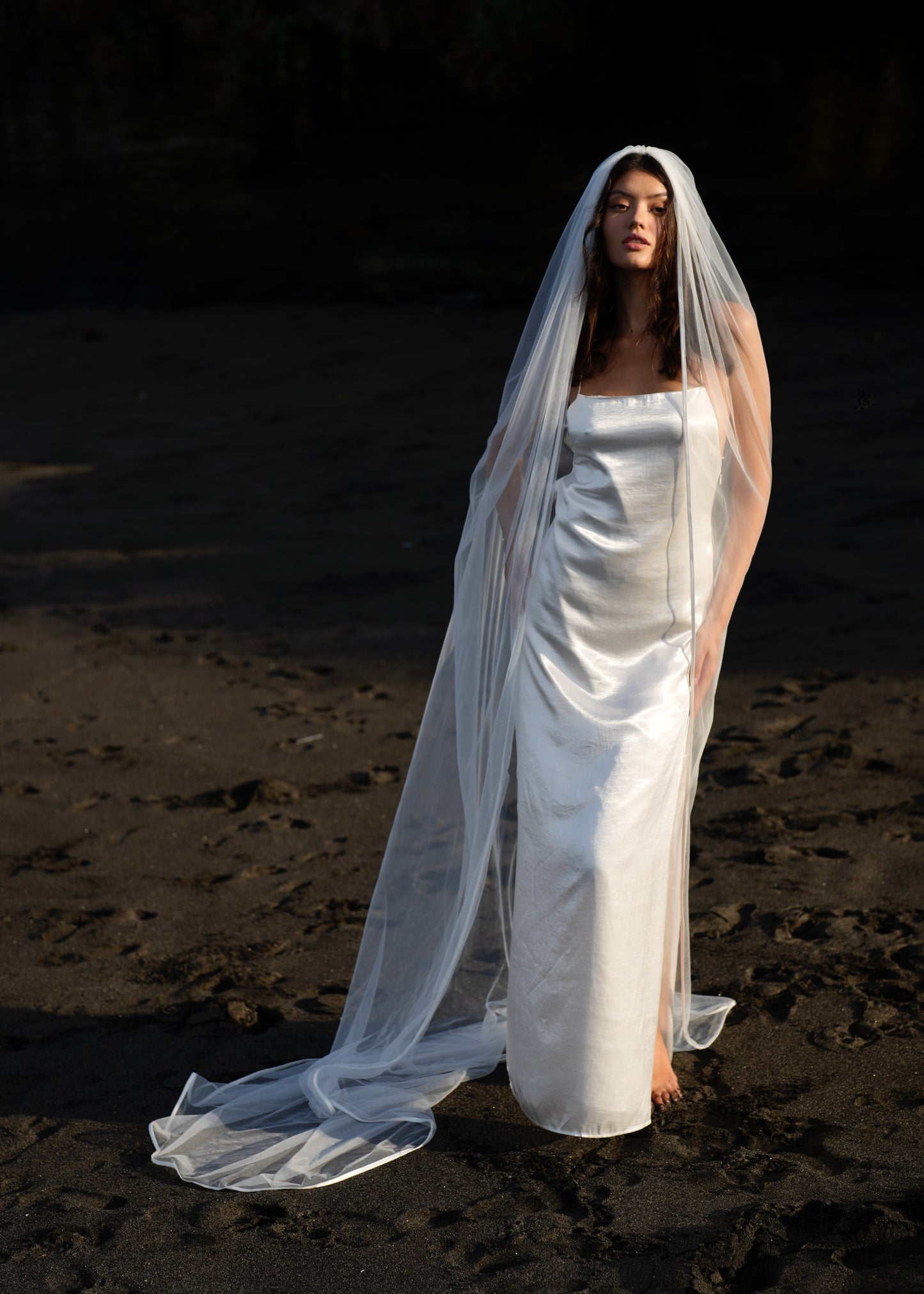 SATIN EDGE VEIL, SINGLE TIER, CATHEDRAL LENGTH