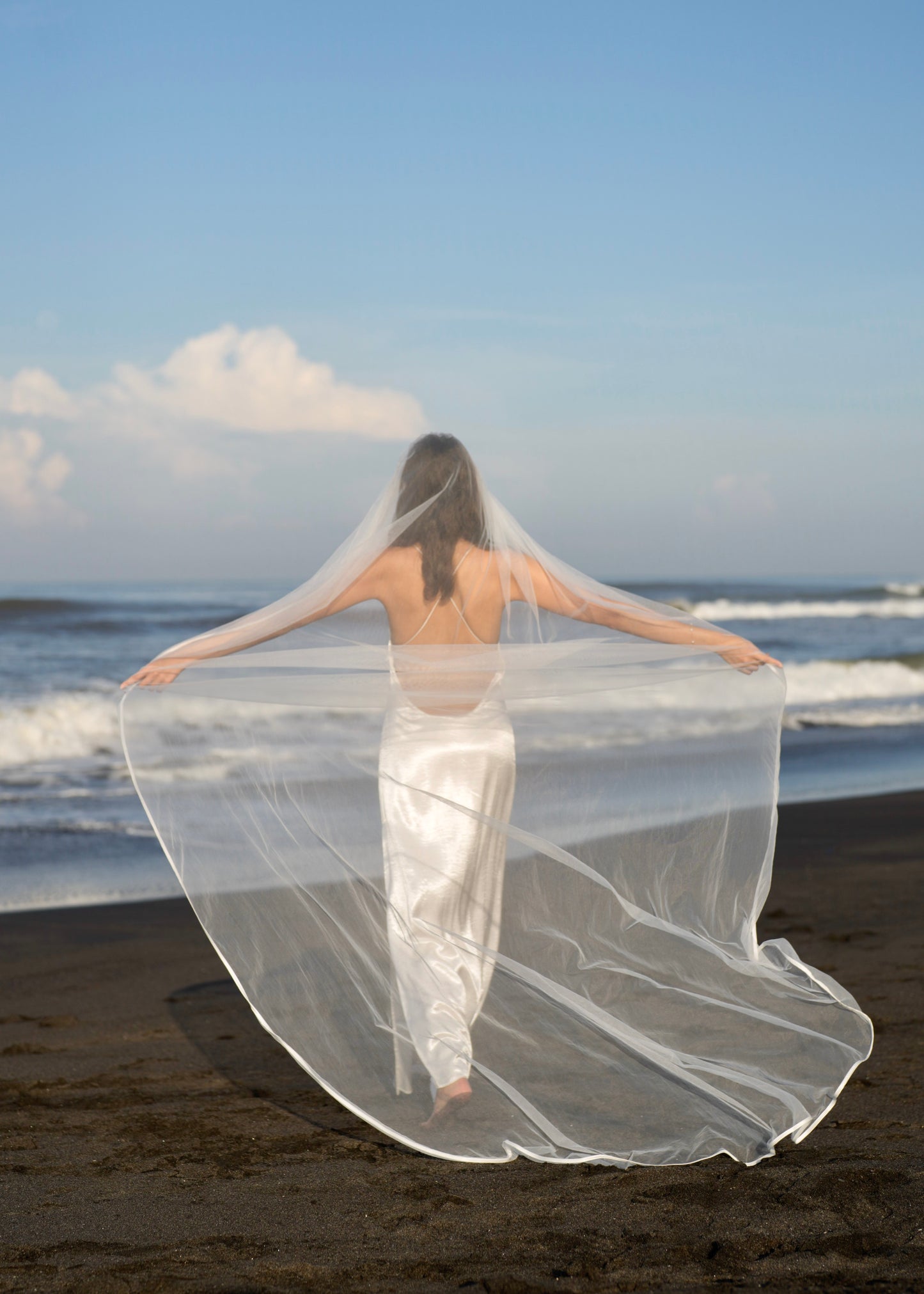 SATIN EDGE VEIL, SINGLE TIER, CATHEDRAL LENGTH