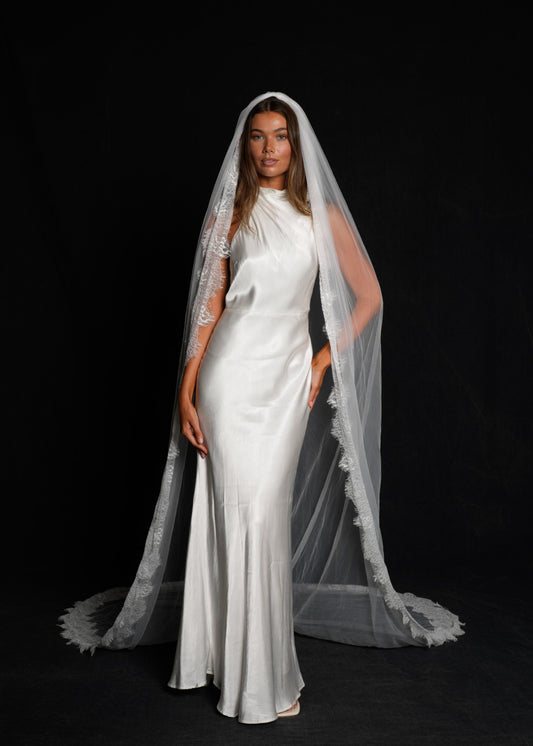 LACE VEIL, SINGLE TIER, CATHEDRAL LENGTH