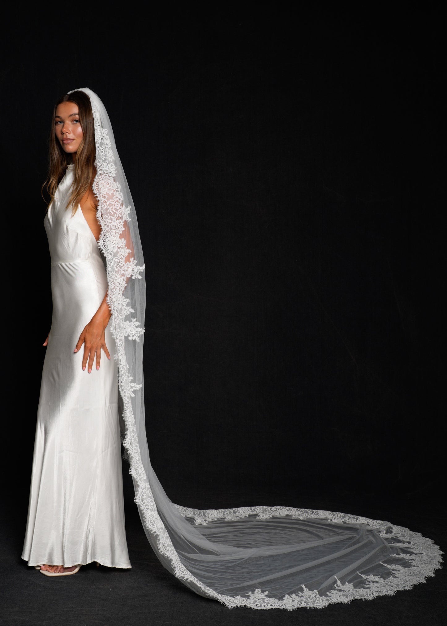 ROYAL LACE VEIL, SINGLE TIER, CATHEDRAL LENGTH