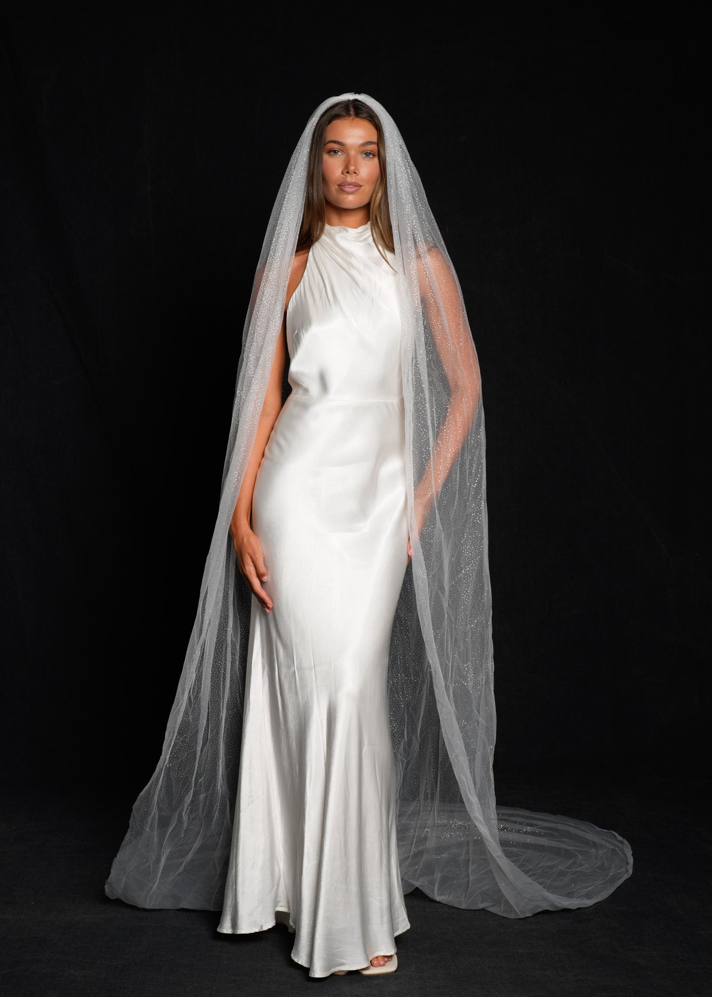 GLITTER VEIL, CATHEDRAL LENGTH, SINGLE TIER