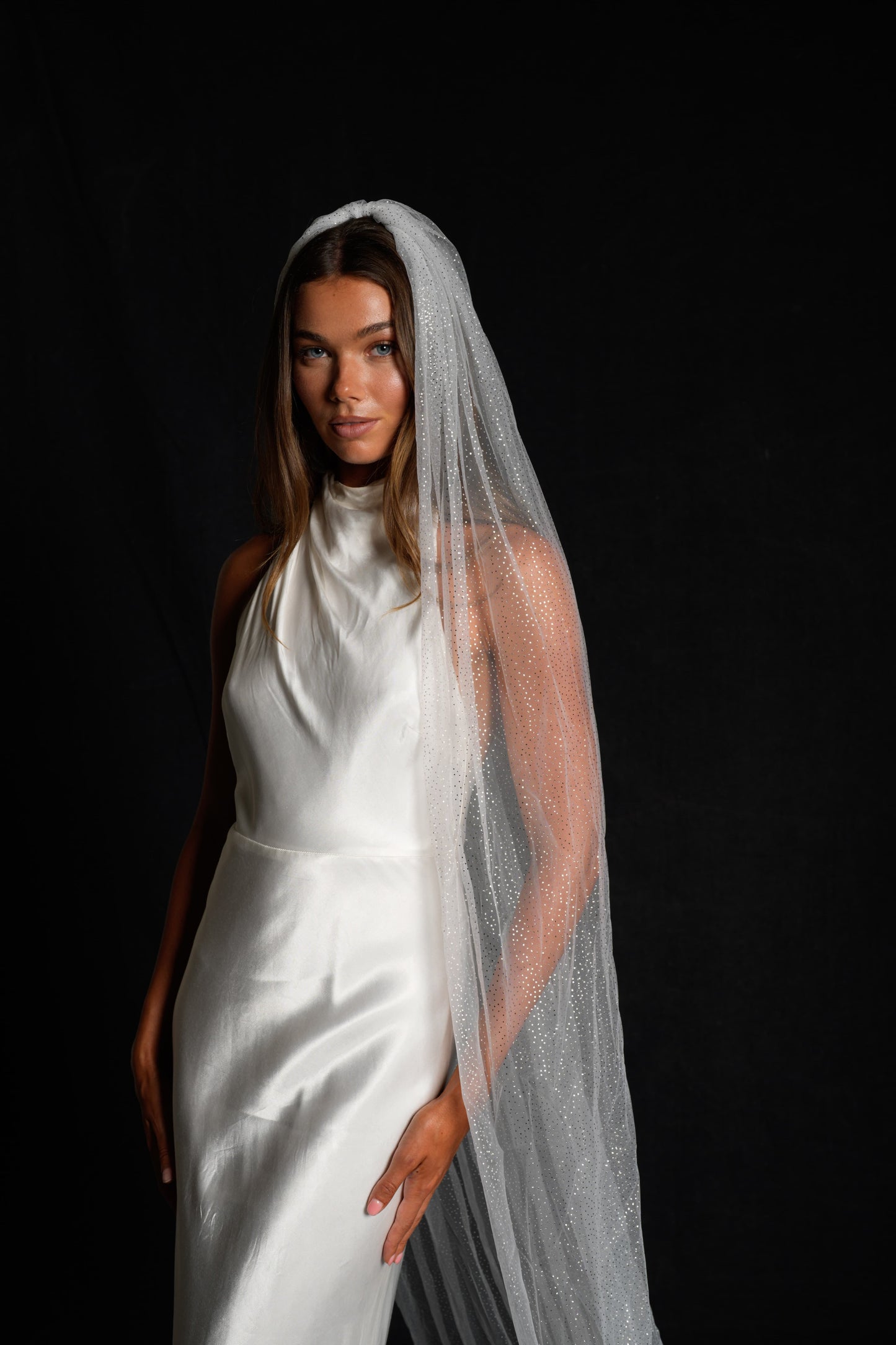 GLITTER VEIL, CATHEDRAL LENGTH, SINGLE TIER