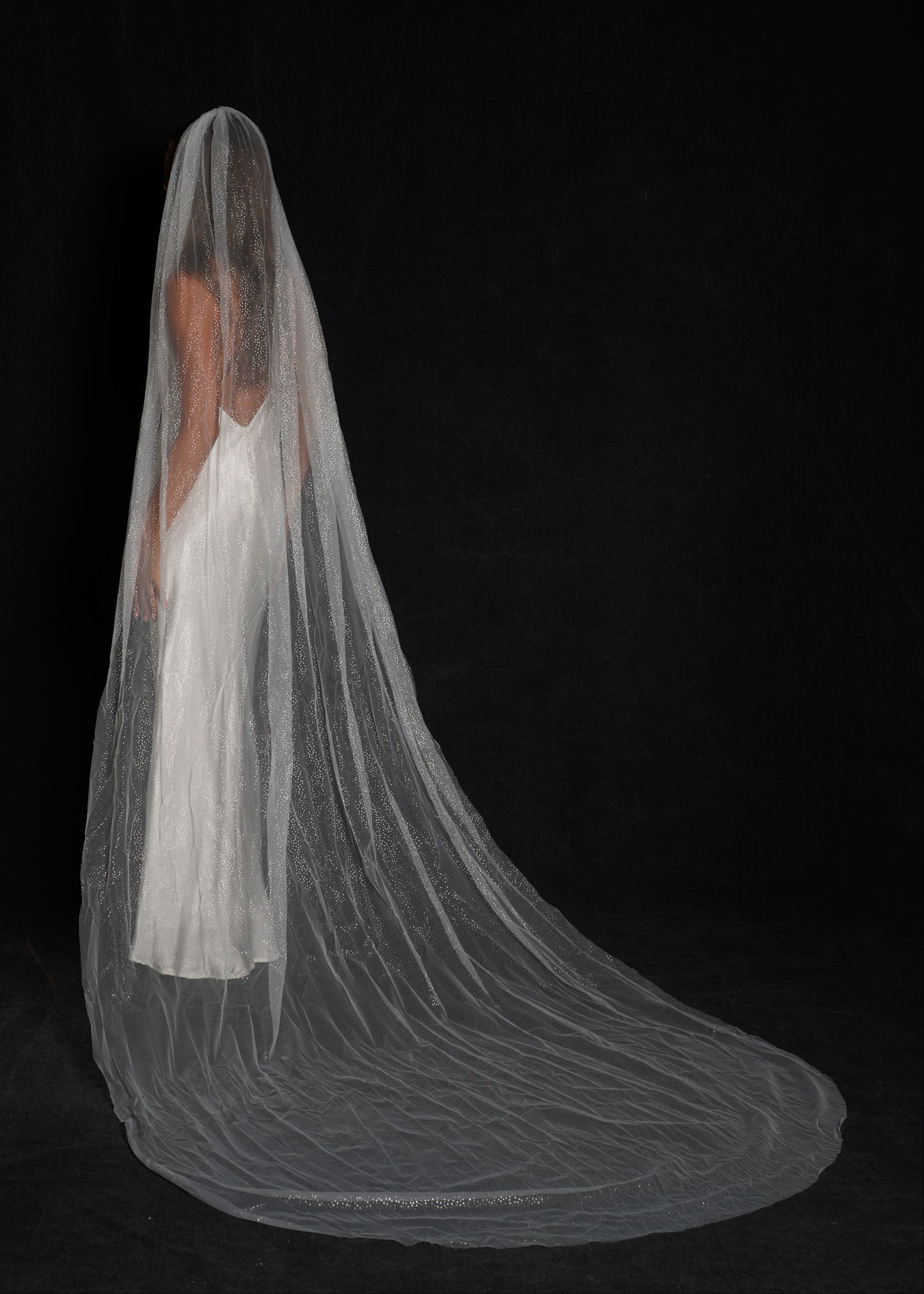 GLITTER VEIL, CATHEDRAL LENGTH, SINGLE TIER