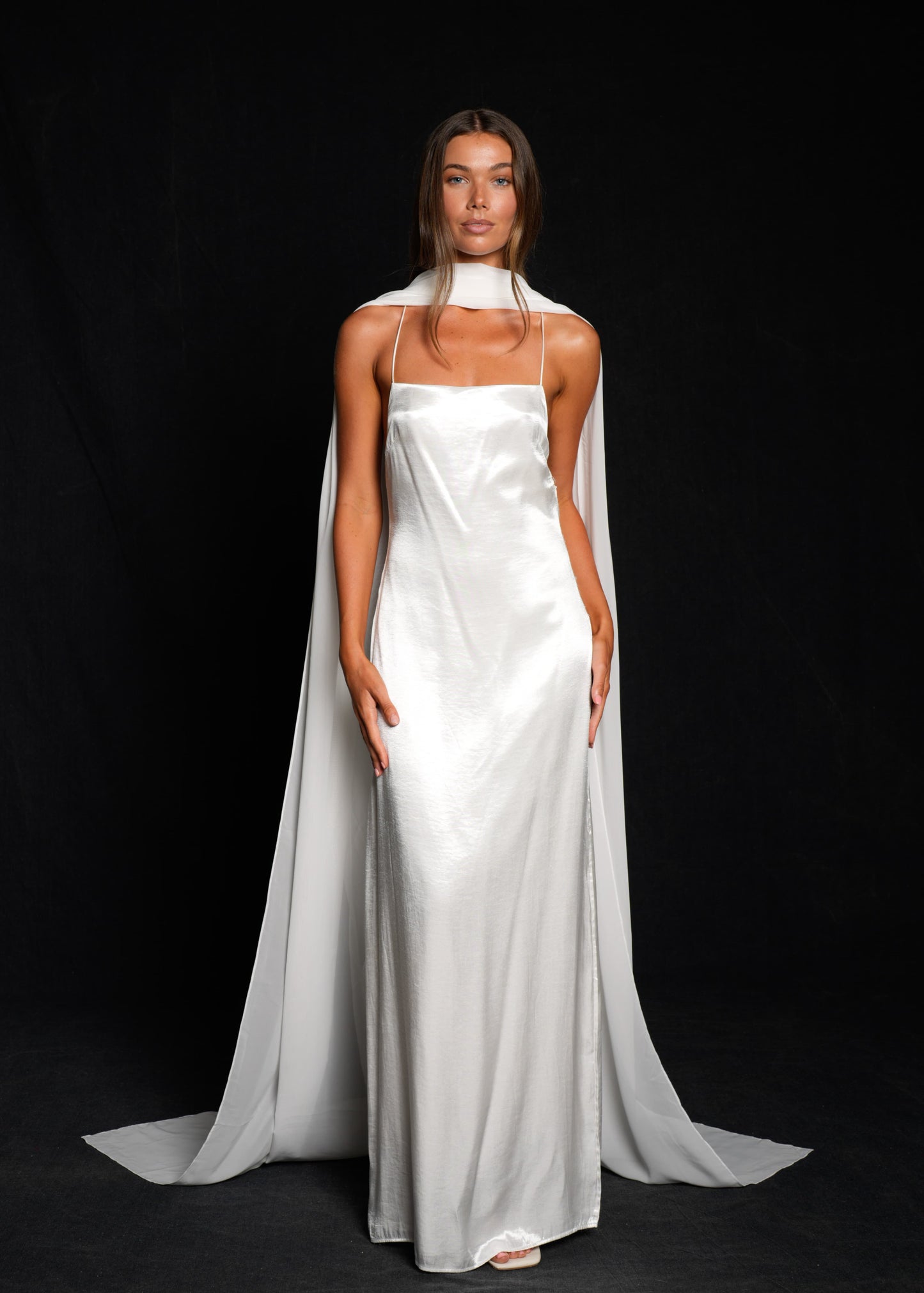 BRIDAL CHIFFON NECK SCARF