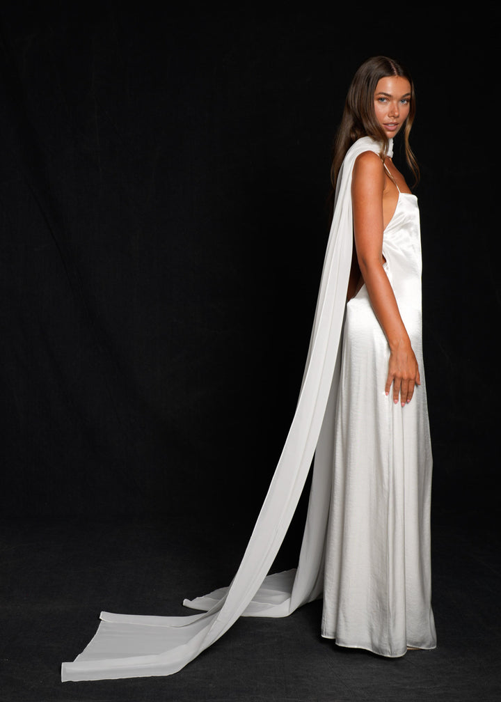 Bridal Chiffon Neck Scarf