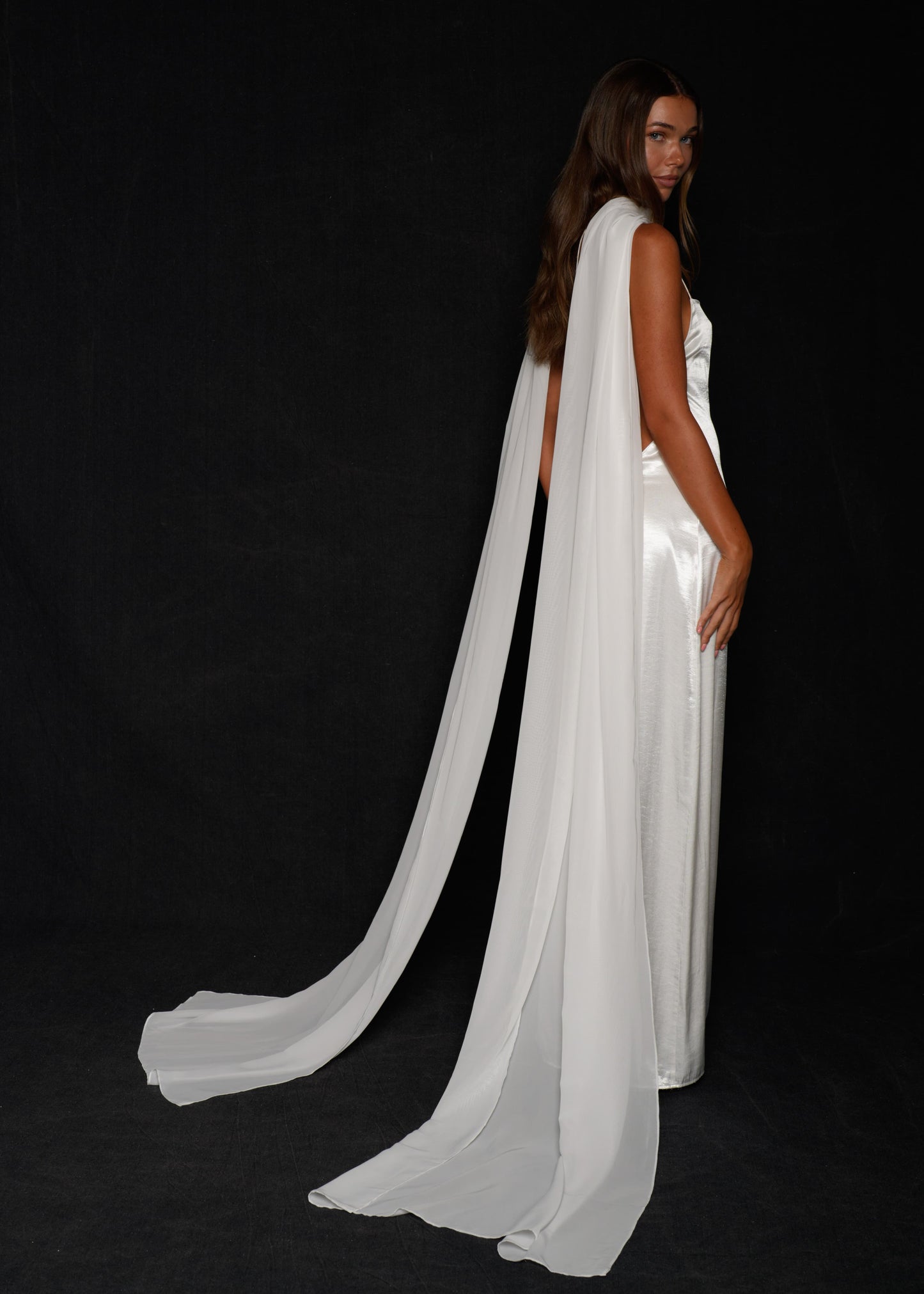 BRIDAL CHIFFON NECK SCARF