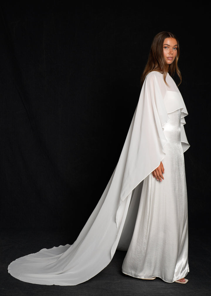 Bridal Chiffon Cape