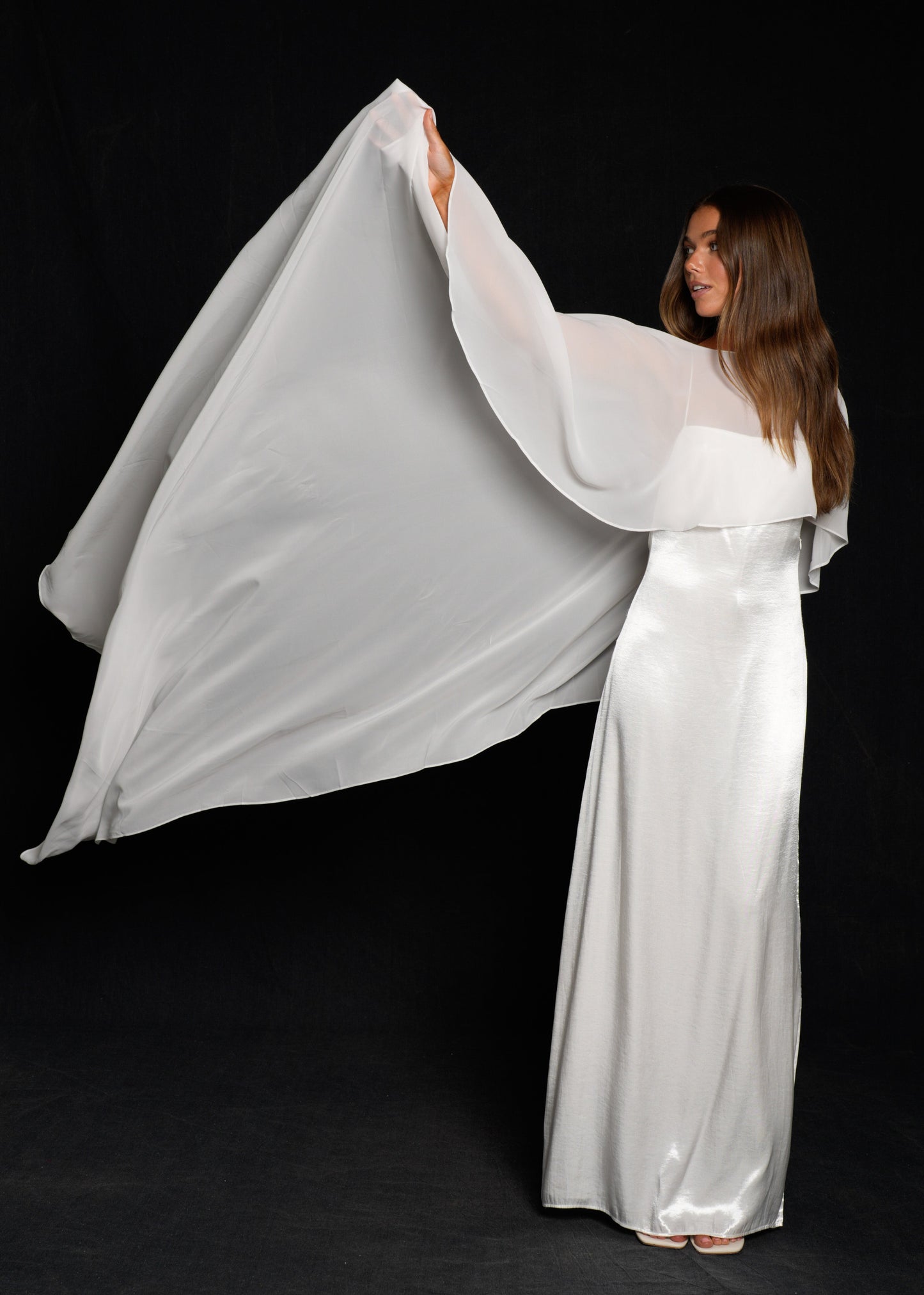 BRIDAL CHIFFON CAPE