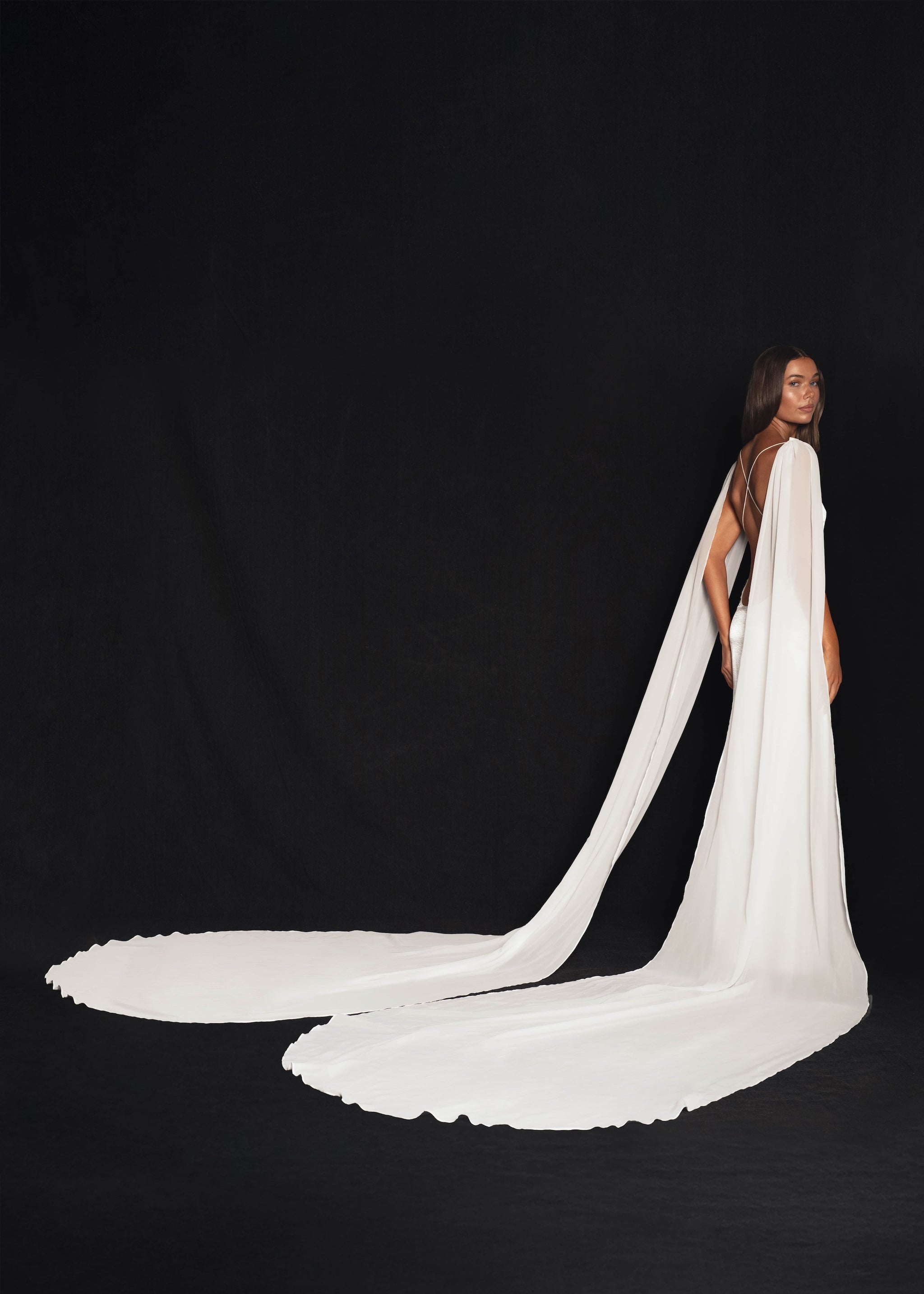 dress V wings THEREDTHREAD Bridal Wings – Calily Chiffon 
